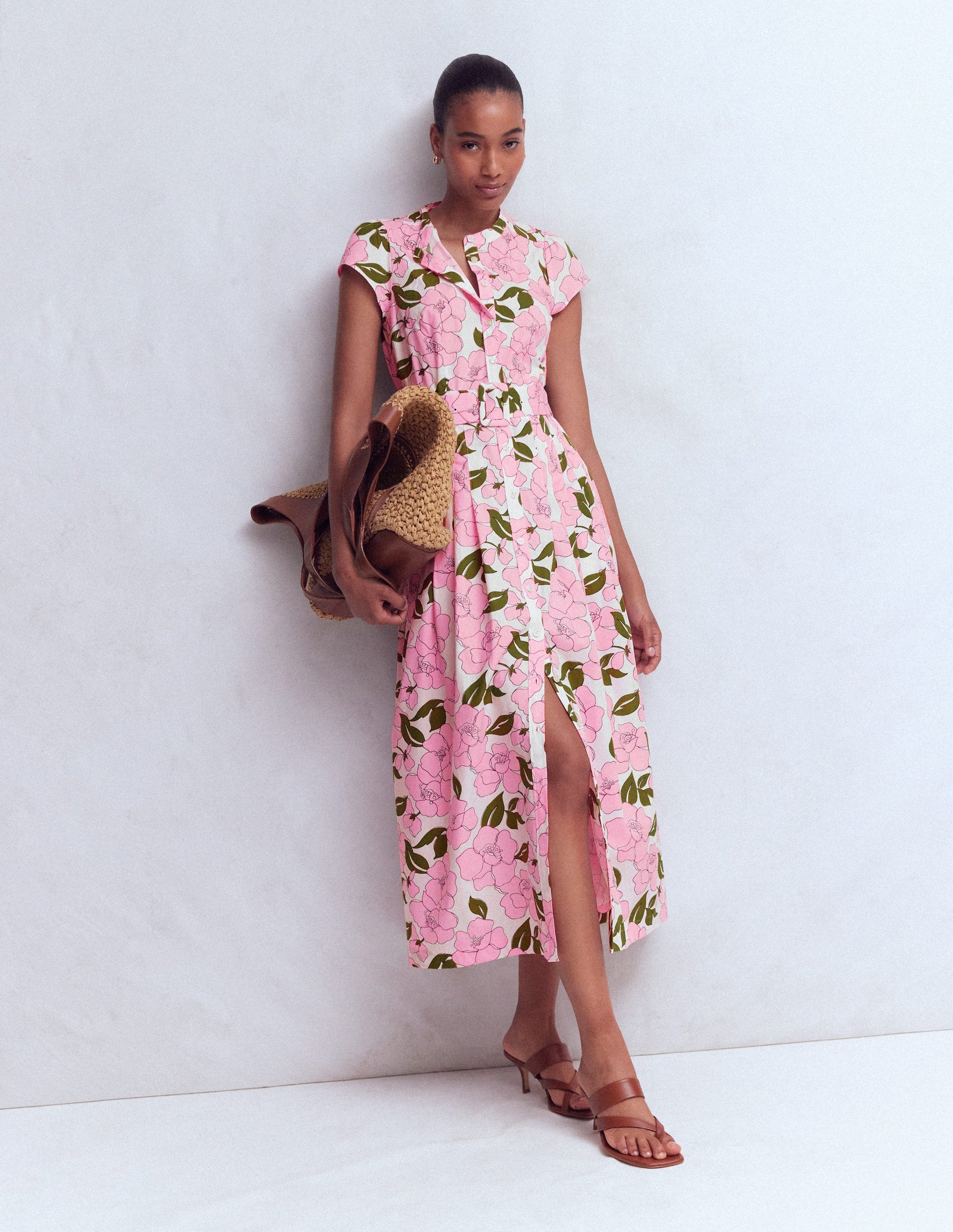 Arabella Cotton Maxi Dress-Pink Radiant Bloom-5