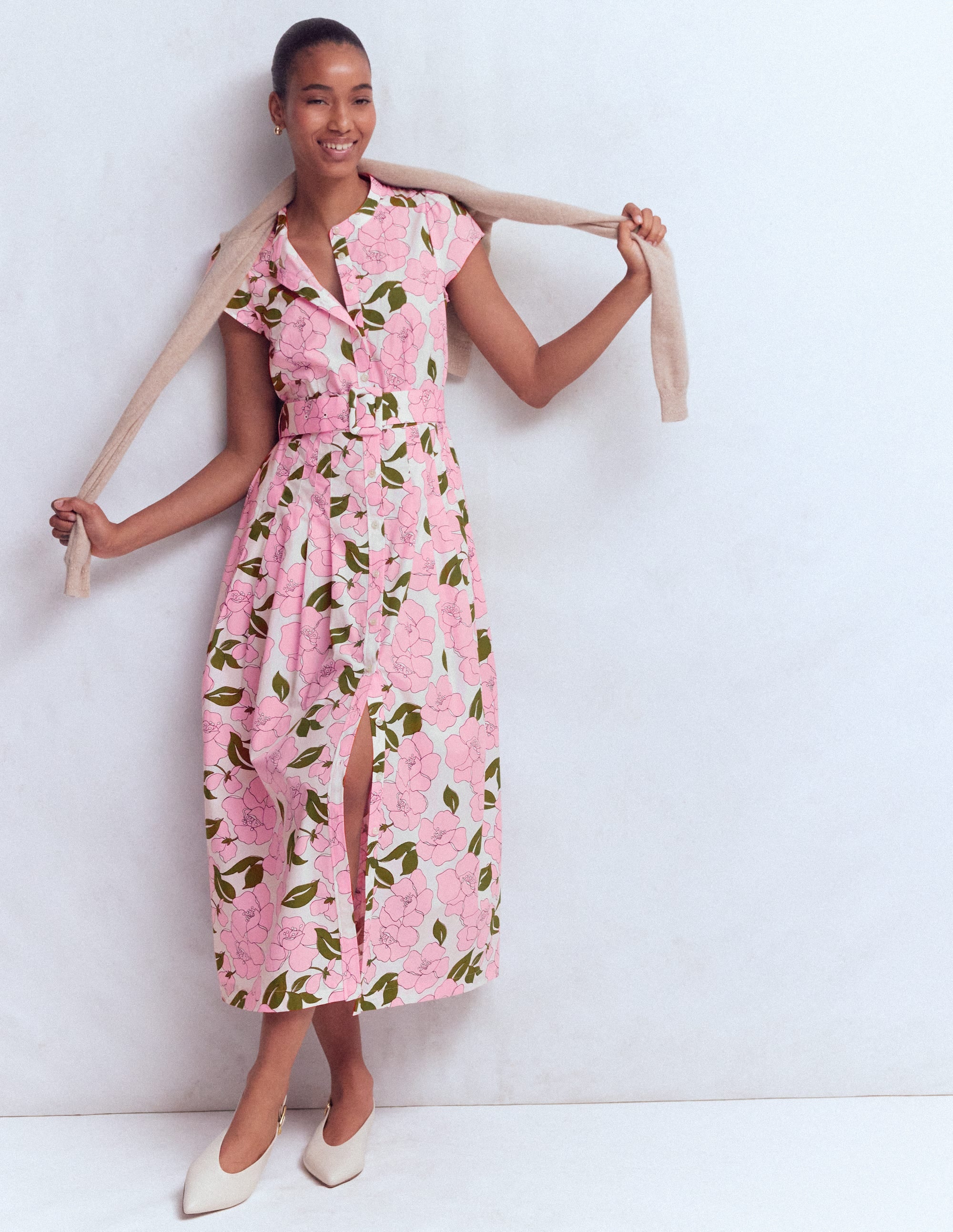 Arabella Cotton Maxi Dress - Pink Radiant Bloom
