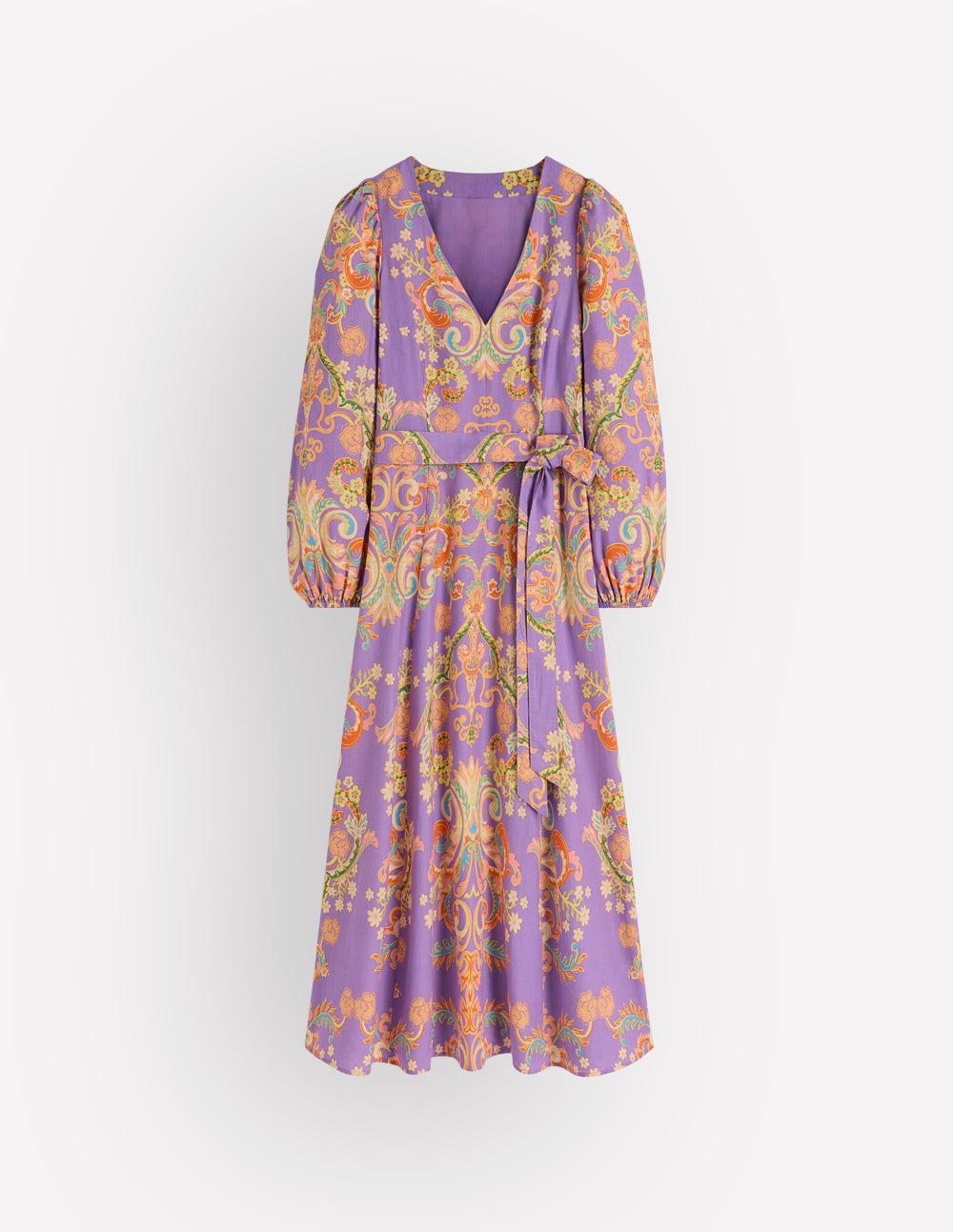 Boden Women's Florence Linen Blend Dress in Purple | Size 4 Boden Women's Florence Linen Blend Dress in Purple | Size 4