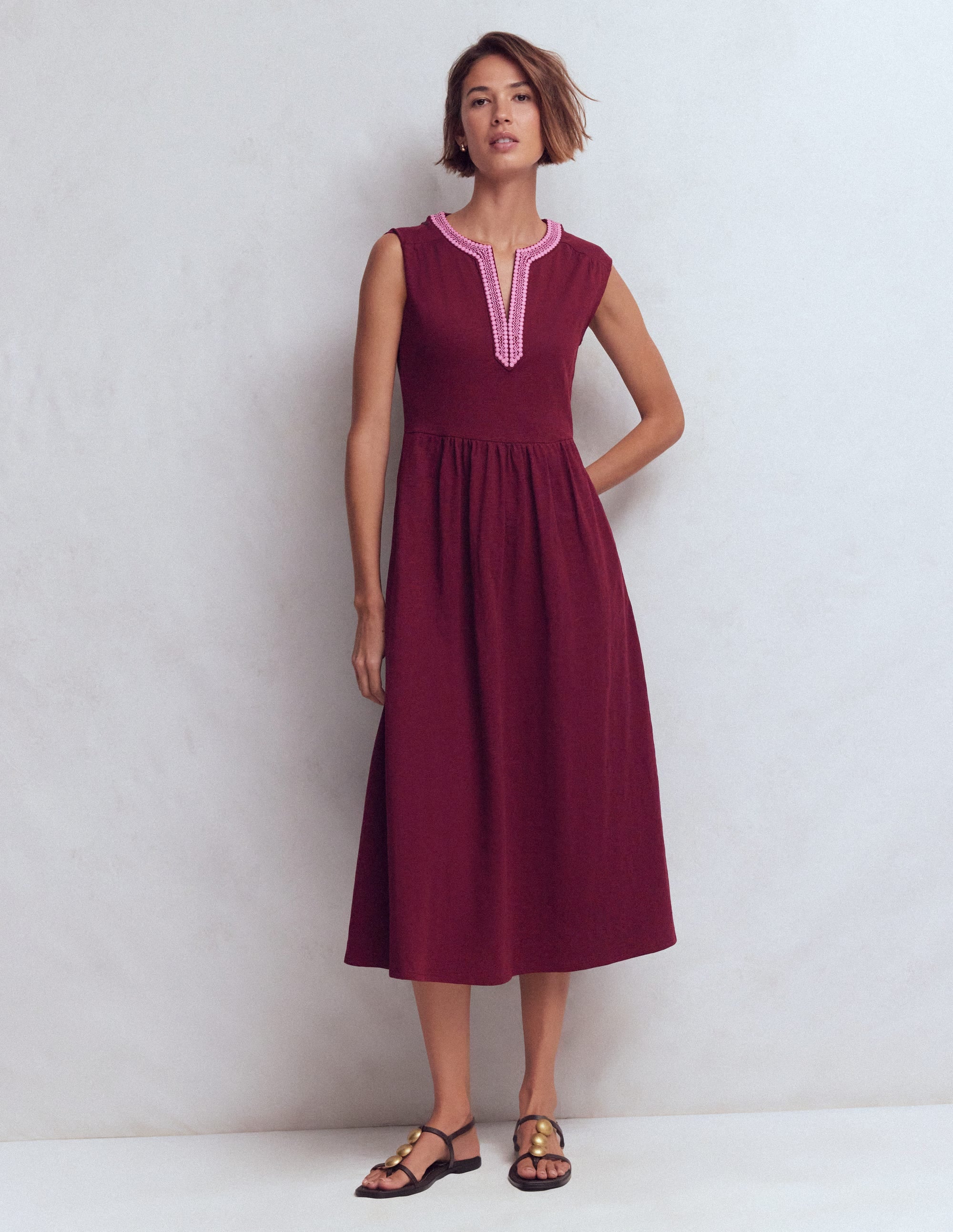 May Jersey Midi Dress-Deep Wisteria | Boden USA