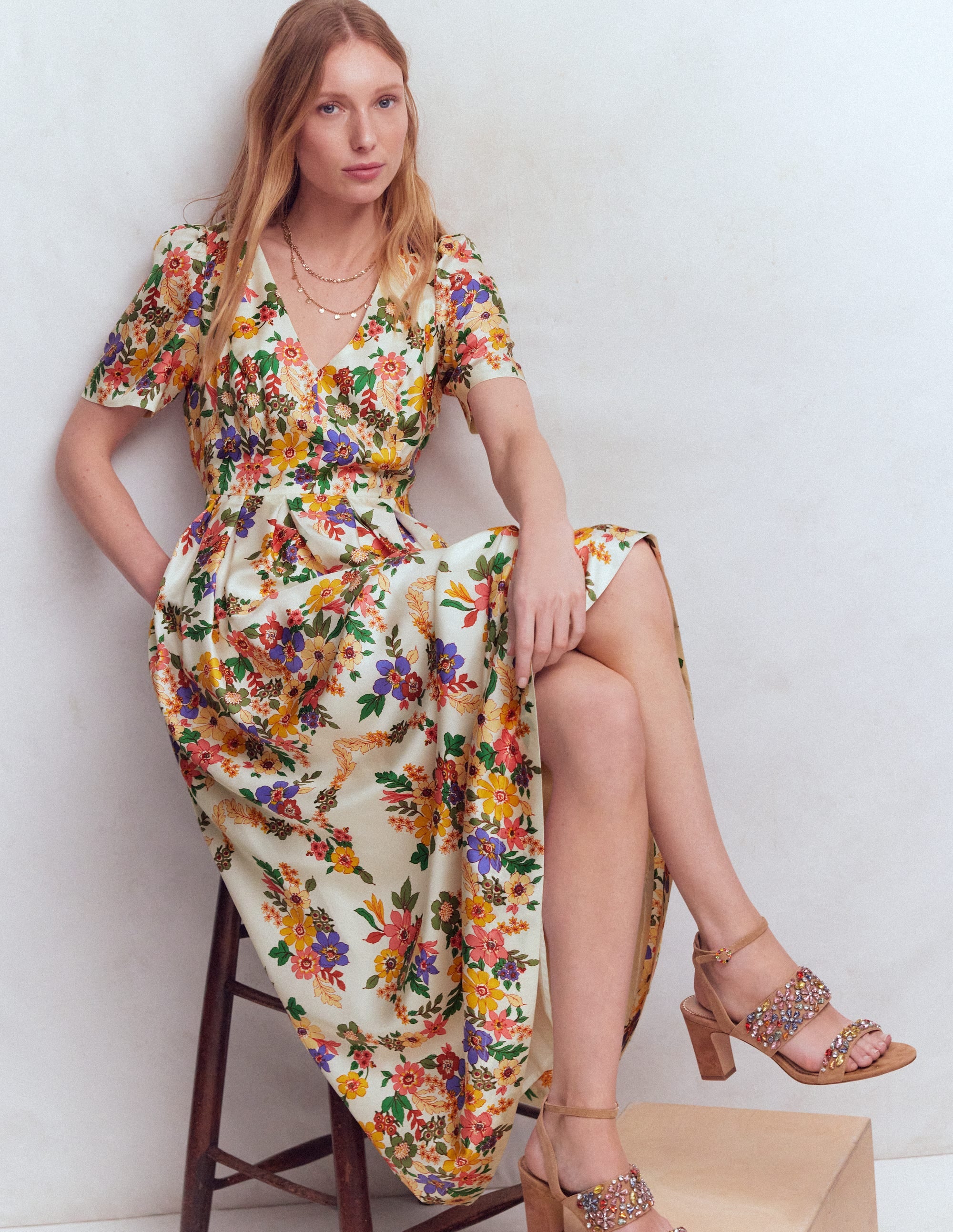 boden dress Xirena the ruched waistband and ankle Boden Women's Pleat V-neck Dress