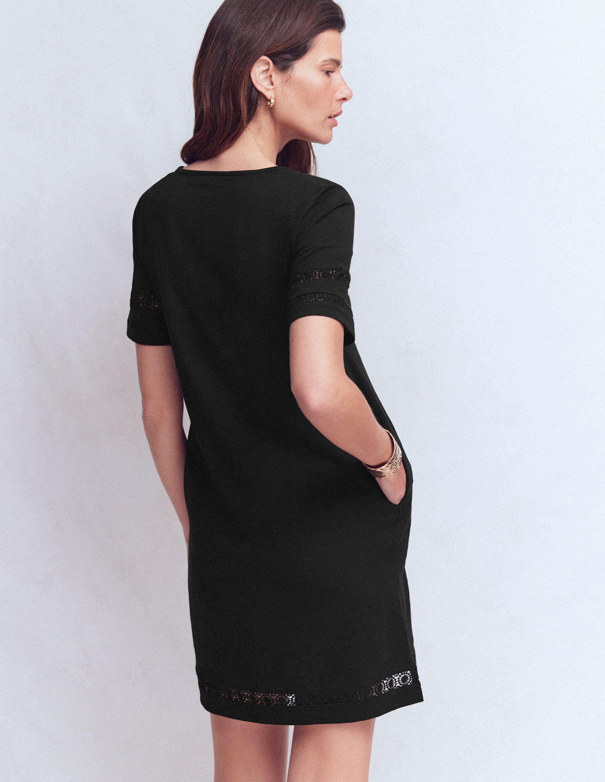 Hattie Jersey T-shirt Dress-Black | Boden USA Hattie Jersey T-shirt Dress-Black | Boden USA