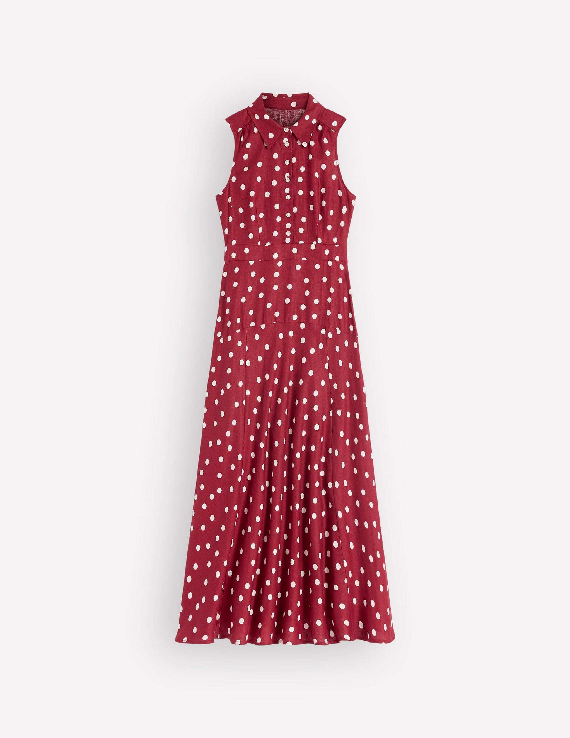 Boden Women's Erma Drop Waist Linen Dress in Red | Size 0 Boden Women's Erma Drop Waist Linen Dress in Red | Size 0