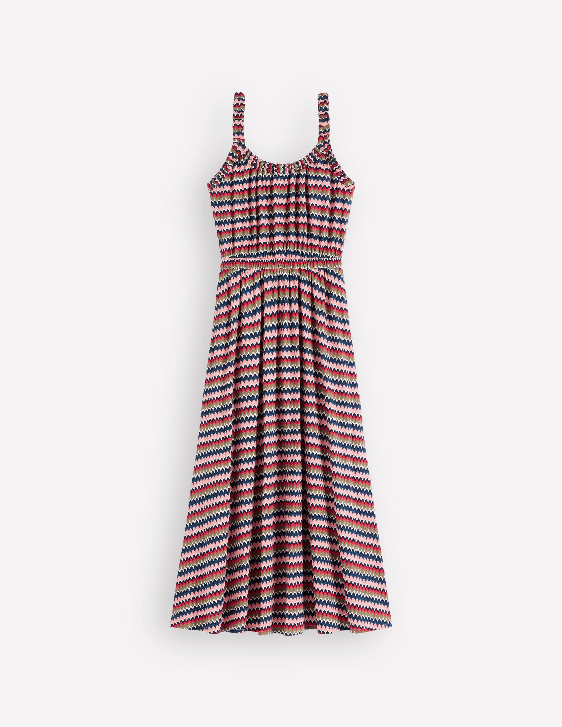 Scoop Neck Jersey Dress-Multi, Zigzag Ripple-5
