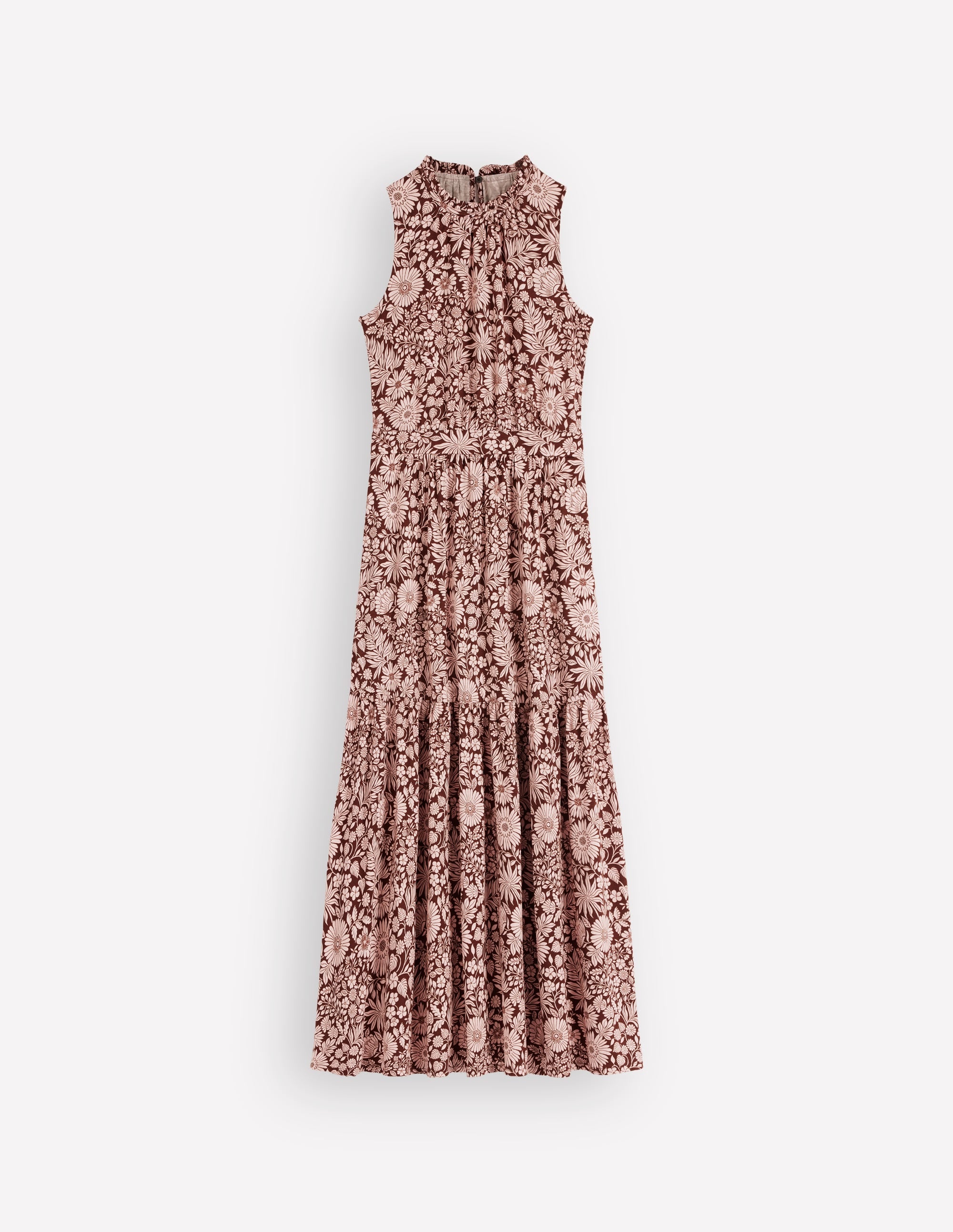 Camalie Jersey Maxi Dress-Raw Umber, Flowerbed Bloom - Image 7