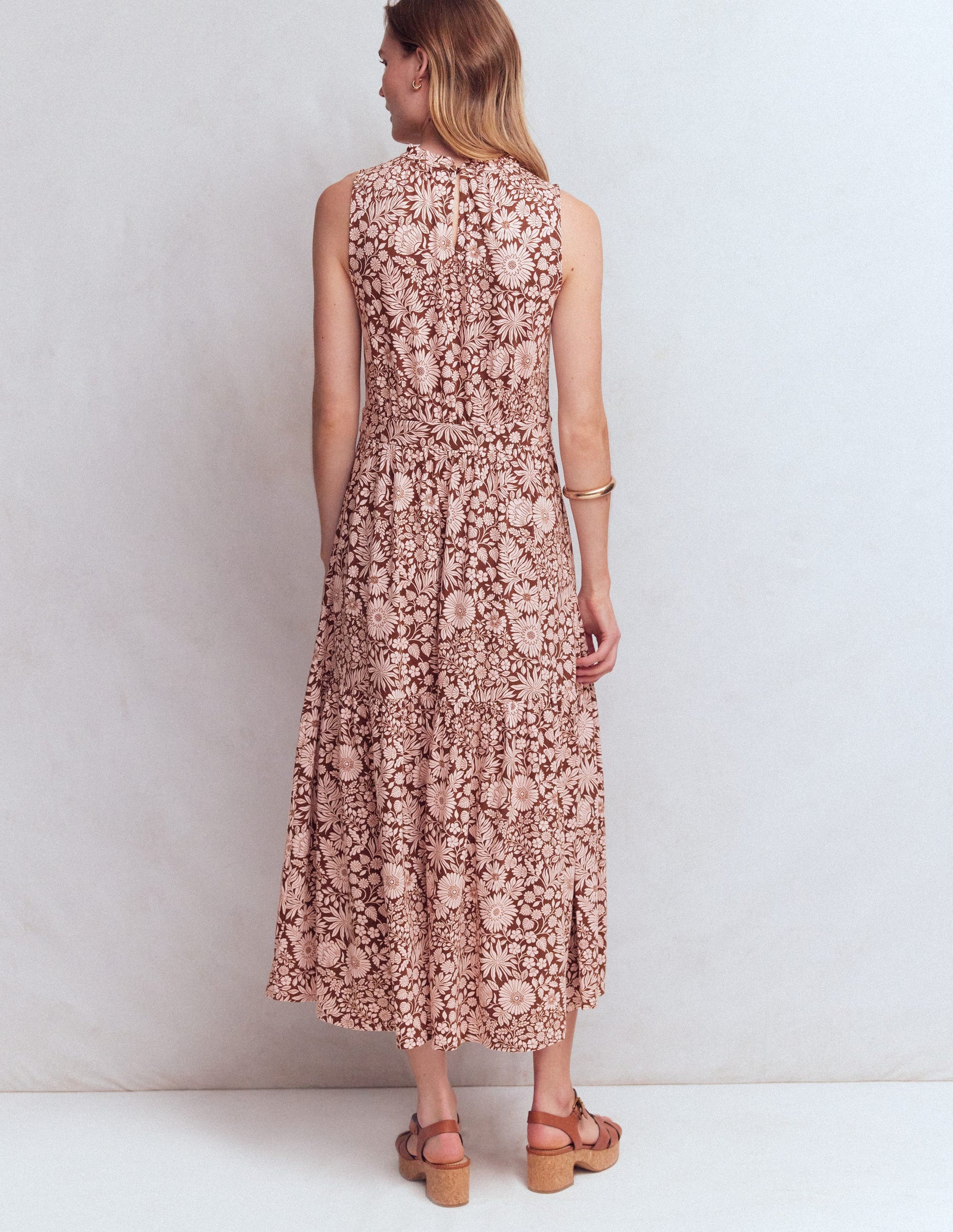 Camalie Jersey Maxi Dress-Raw Umber, Flowerbed Bloom-5