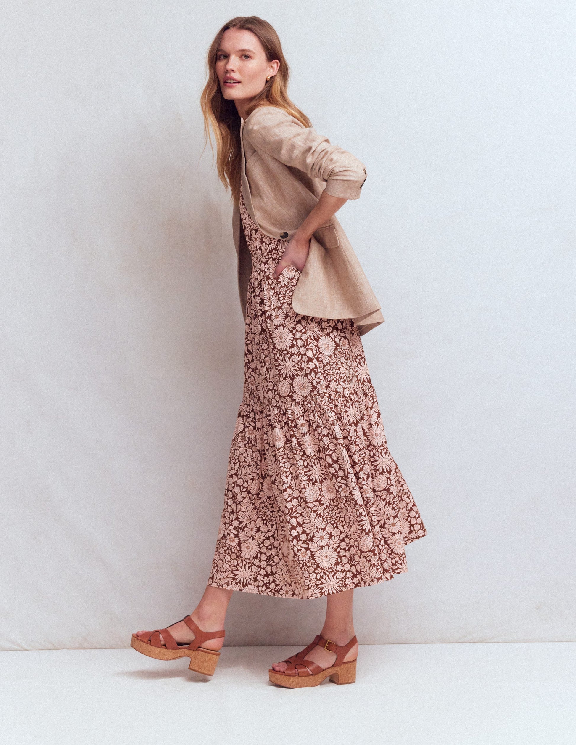Camalie Jersey Maxi Dress-Raw Umber, Flowerbed Bloom-7