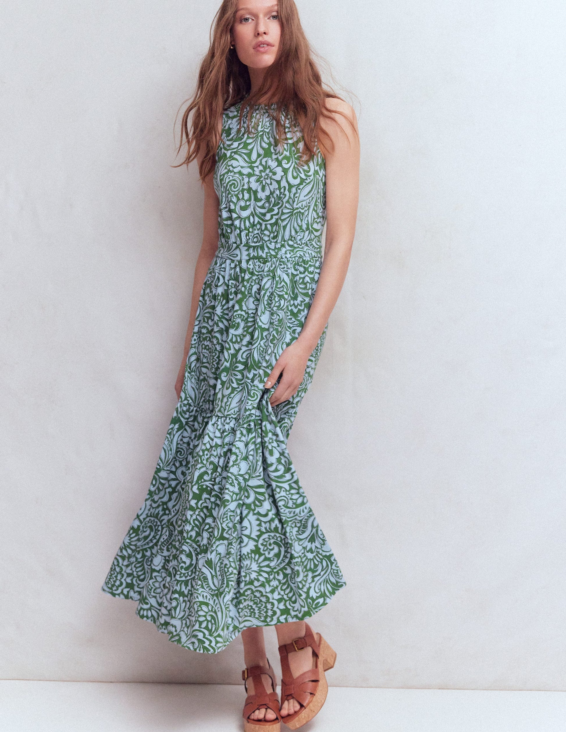 Boden Women's Camalie Jersey Maxi Dress in Green | Size 0 Boden Women's Camalie Jersey Maxi Dress in Green | Size 0