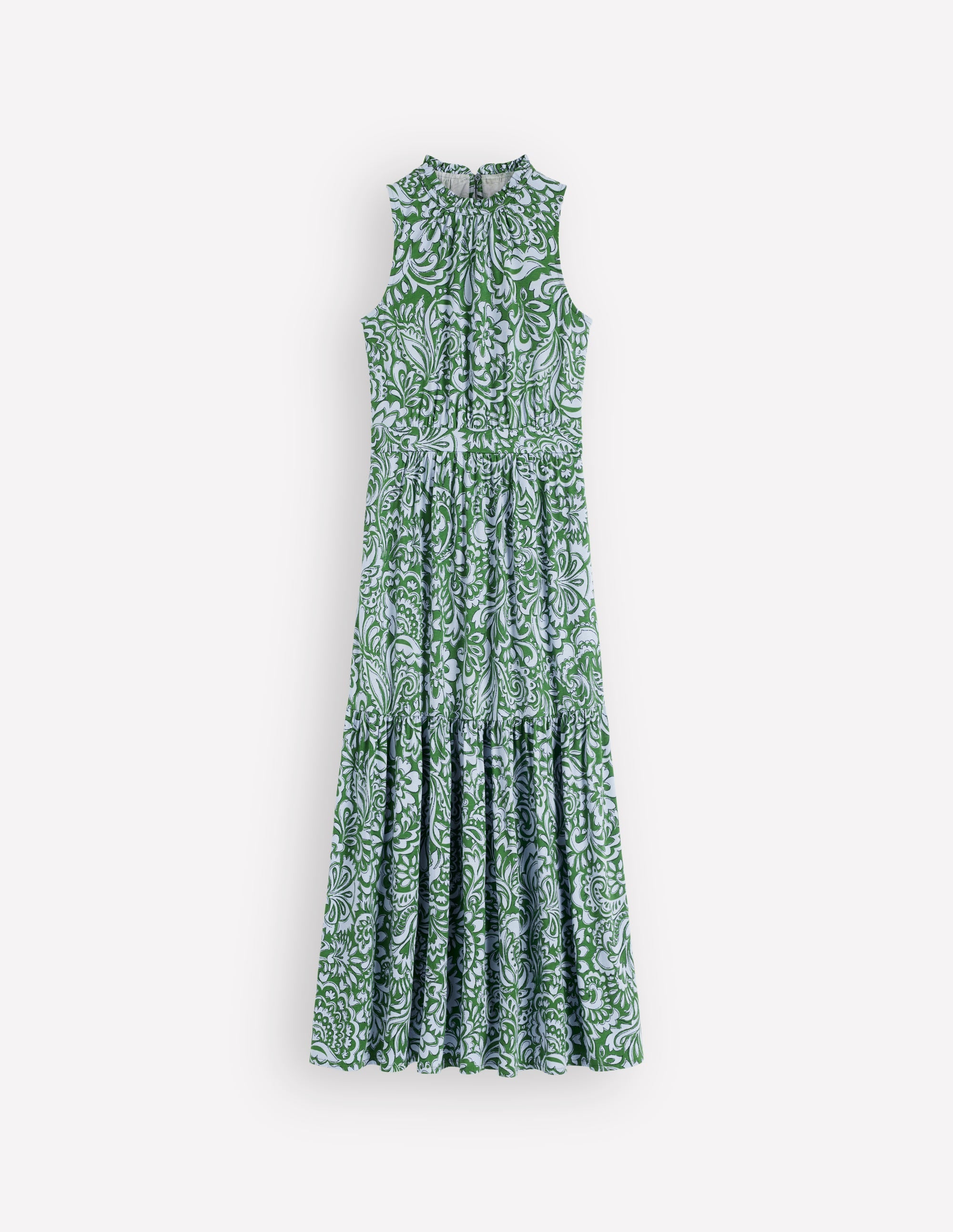 Camalie Jersey Maxi Dress - Green, Elaborate Gardenia | Boden USA