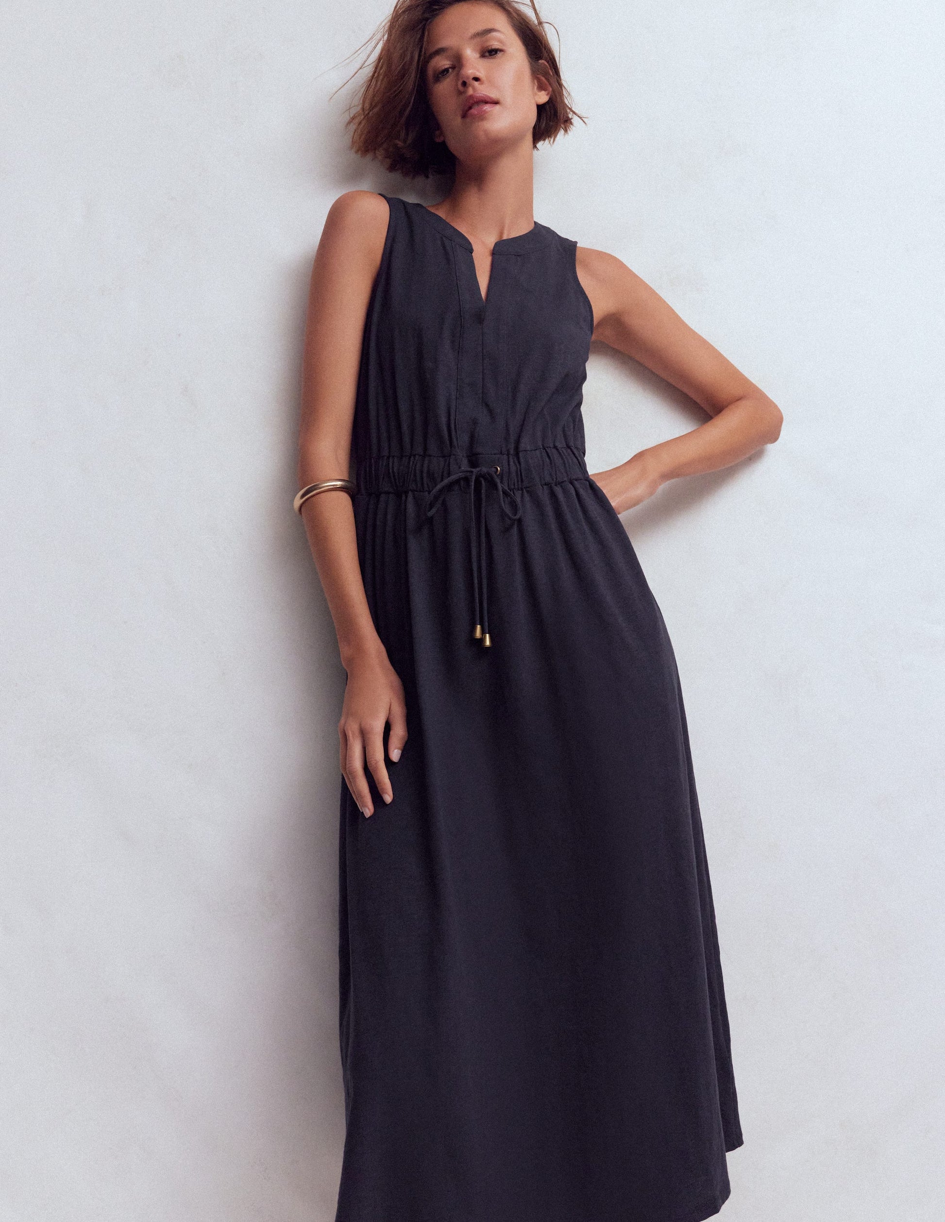 Boden Women's Delphine Midi Sleeveless Dress in Blue | Size 14 Boden Women's Delphine Midi Sleeveless Dress in Blue | Size 14