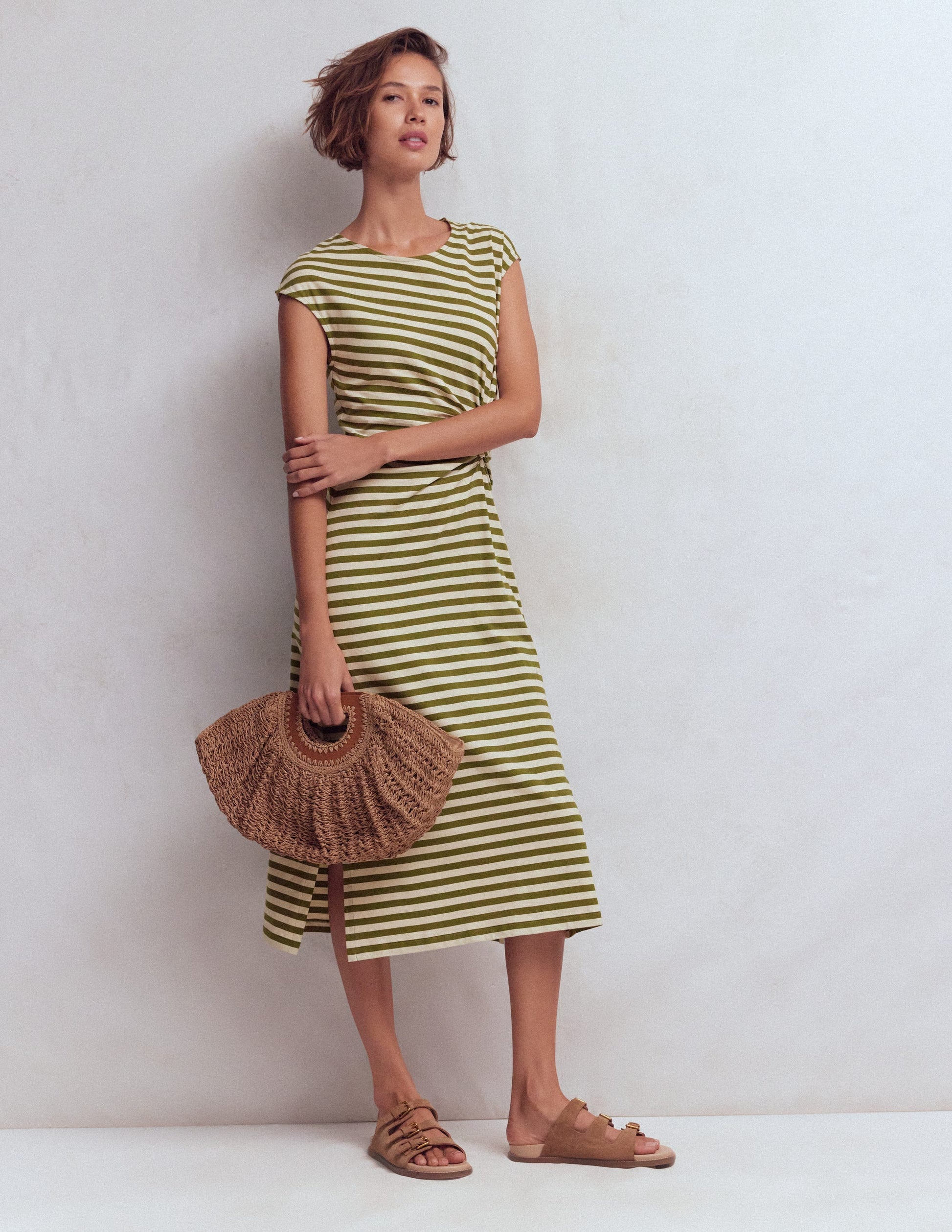 bobbi stripe midi dress Boden Women's Delilah Twist Midi Dress