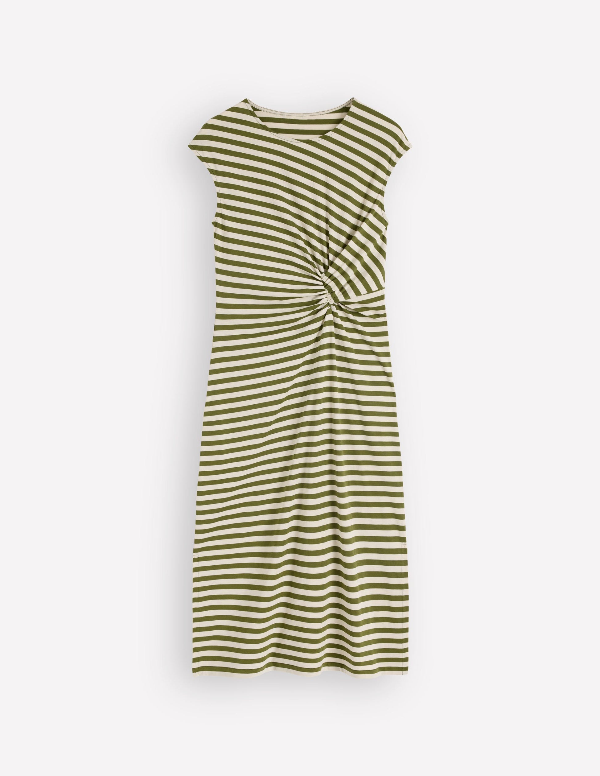 Delilah Twisted Midi Dress-Stripe-6