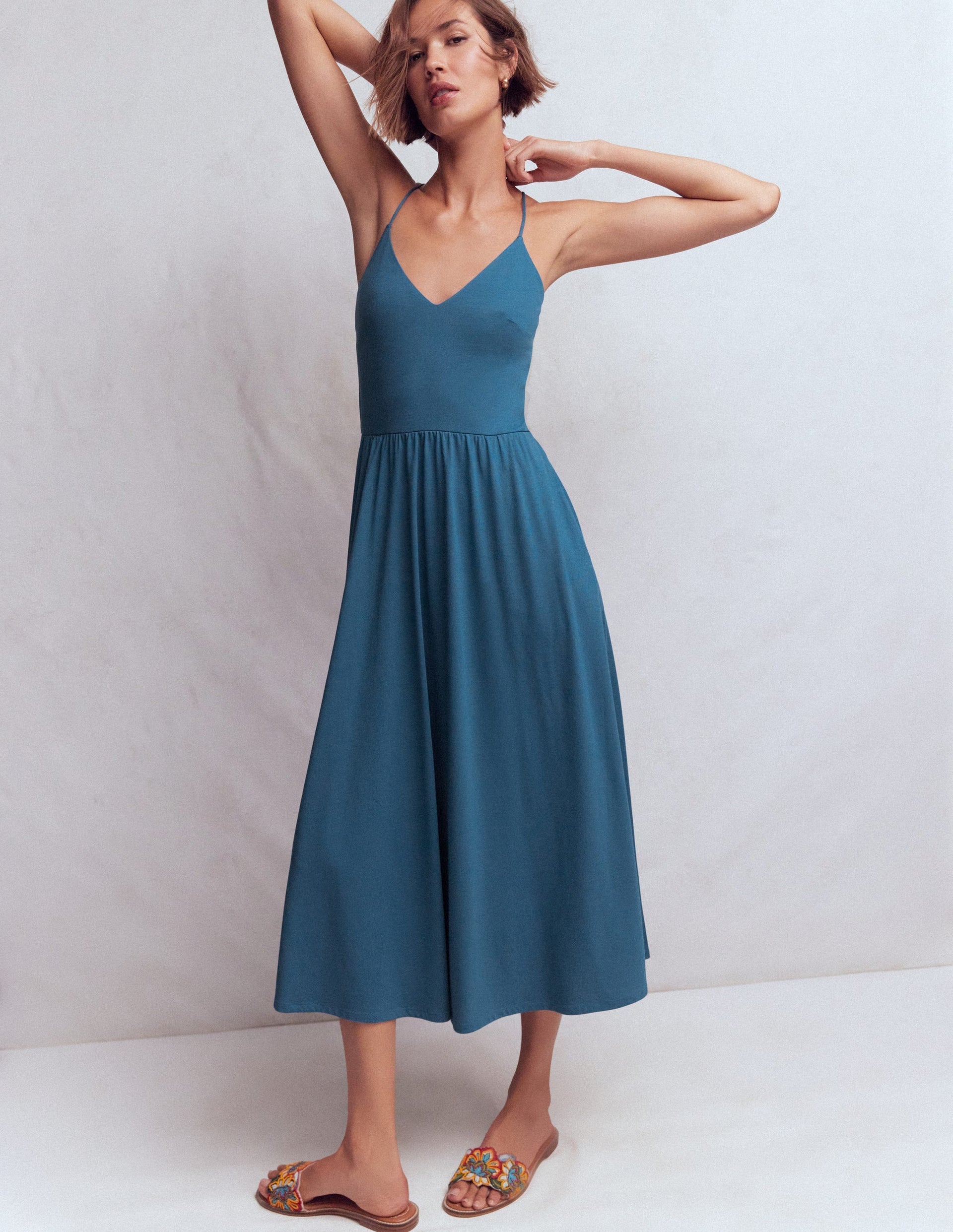 boden blue lace dress Boden Women's Andrea Lace Shell Top in Blue main image 1
