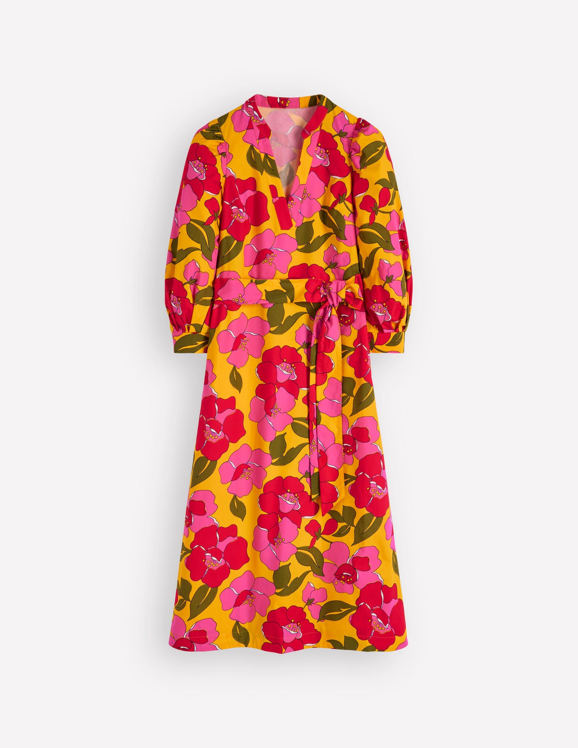 Boden Women's Octavia Cotton Dress in Yellow Boden Women's Octavia Cotton Dress in Yellow