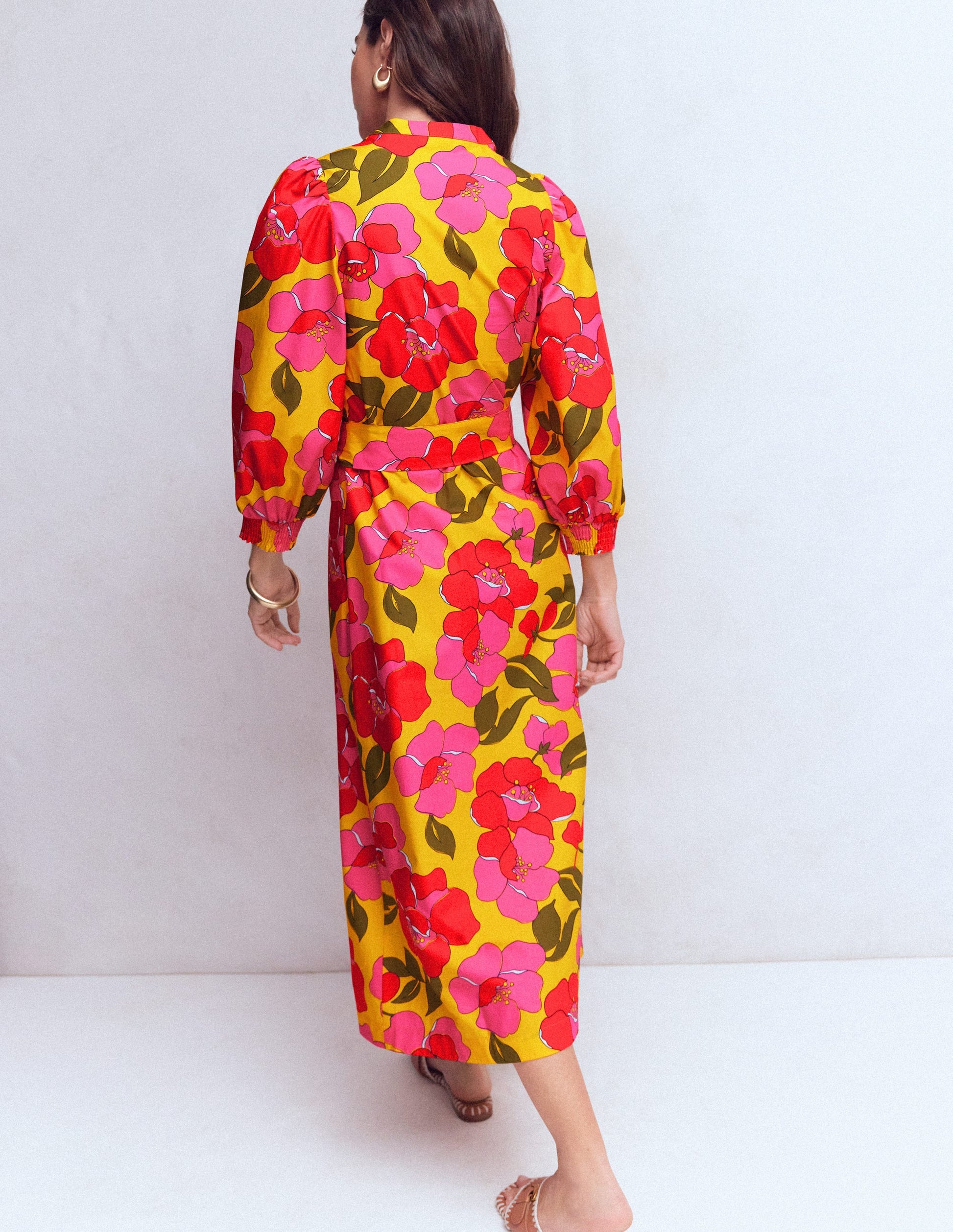 Octavia Cotton Dress-Yellow Radiant Bloom-4