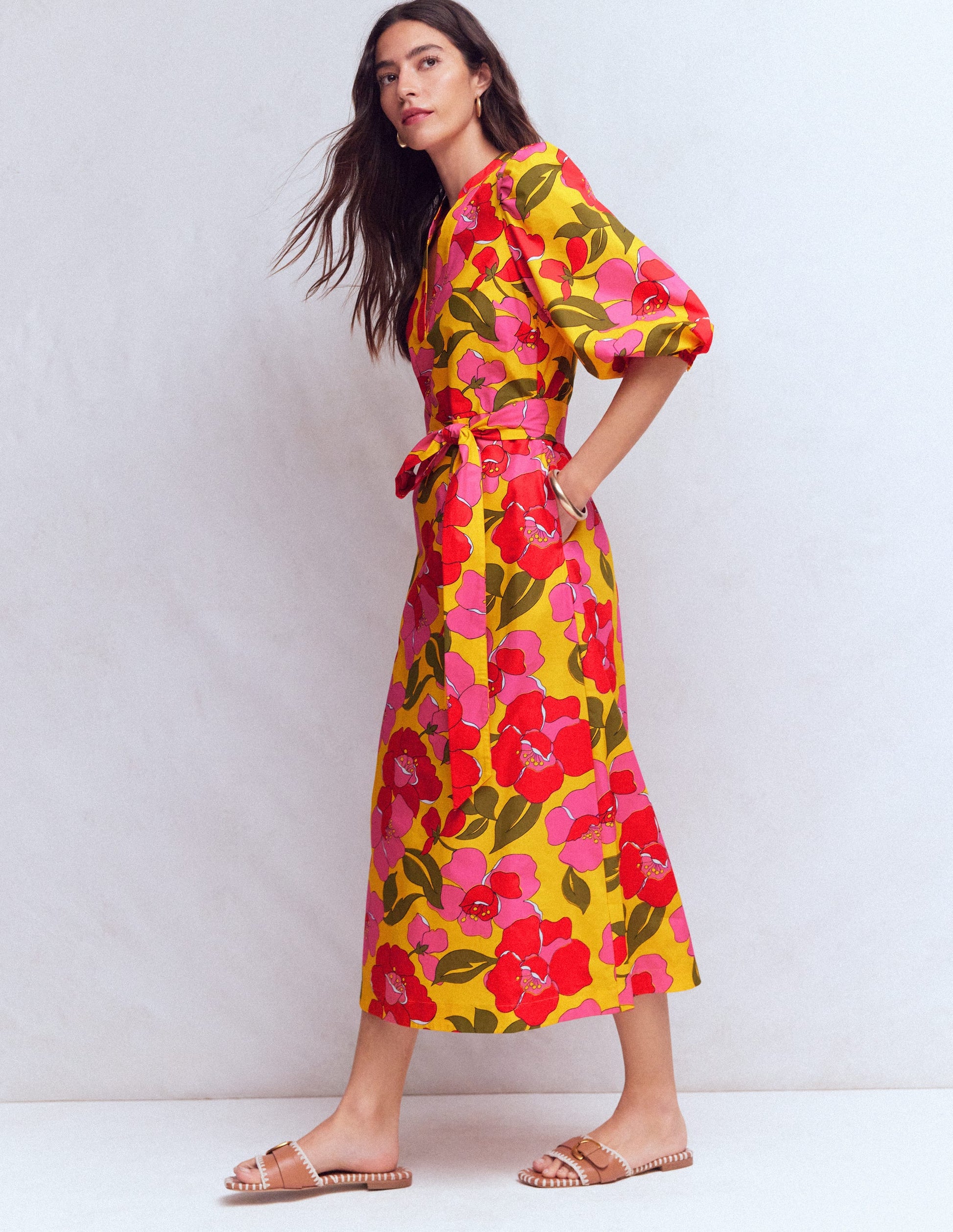 Octavia Cotton Dress-Yellow Radiant Bloom-7