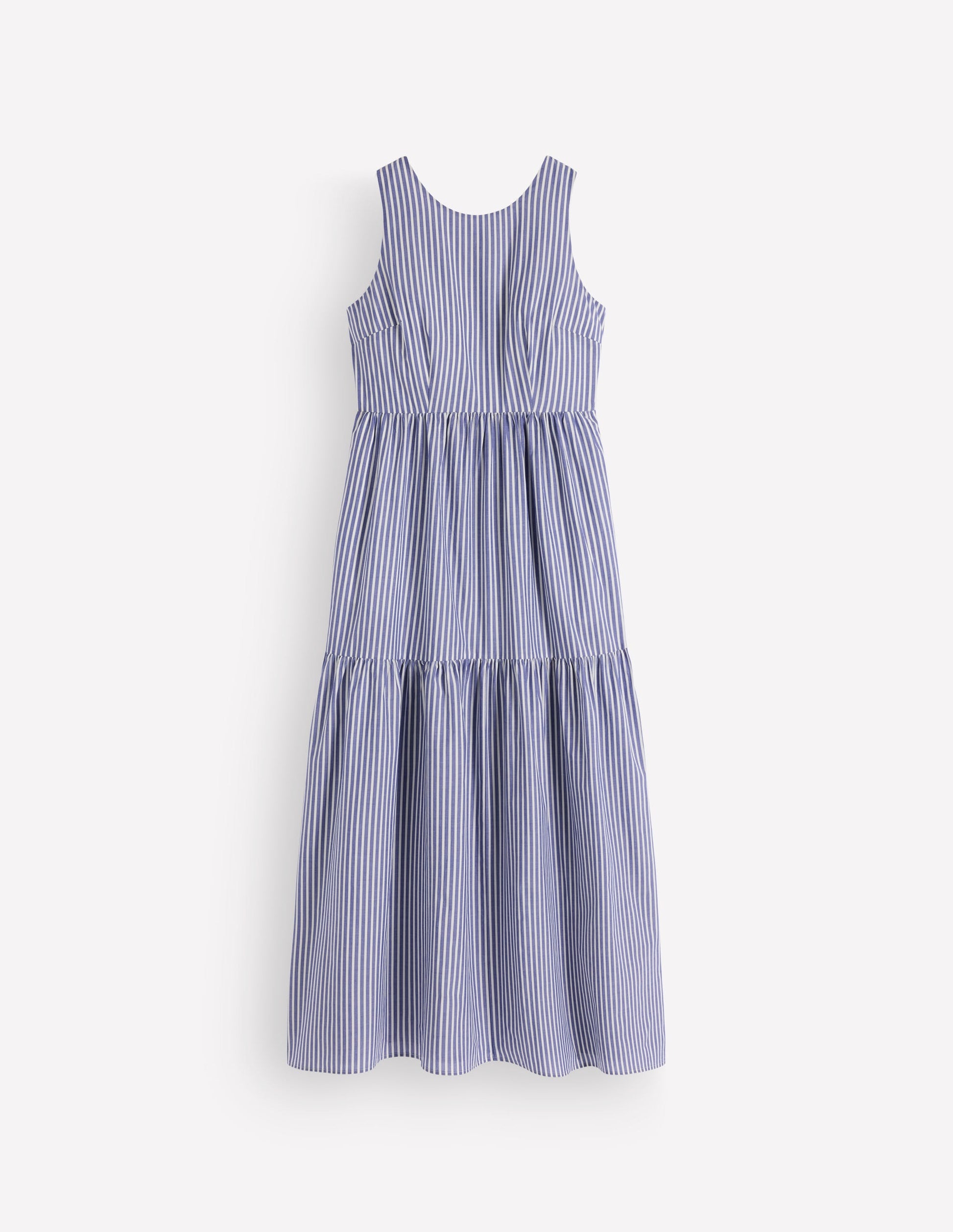 blue and white stripe sleeveless cotton poplin kenzo dress Pomander Place Kenzo Dress