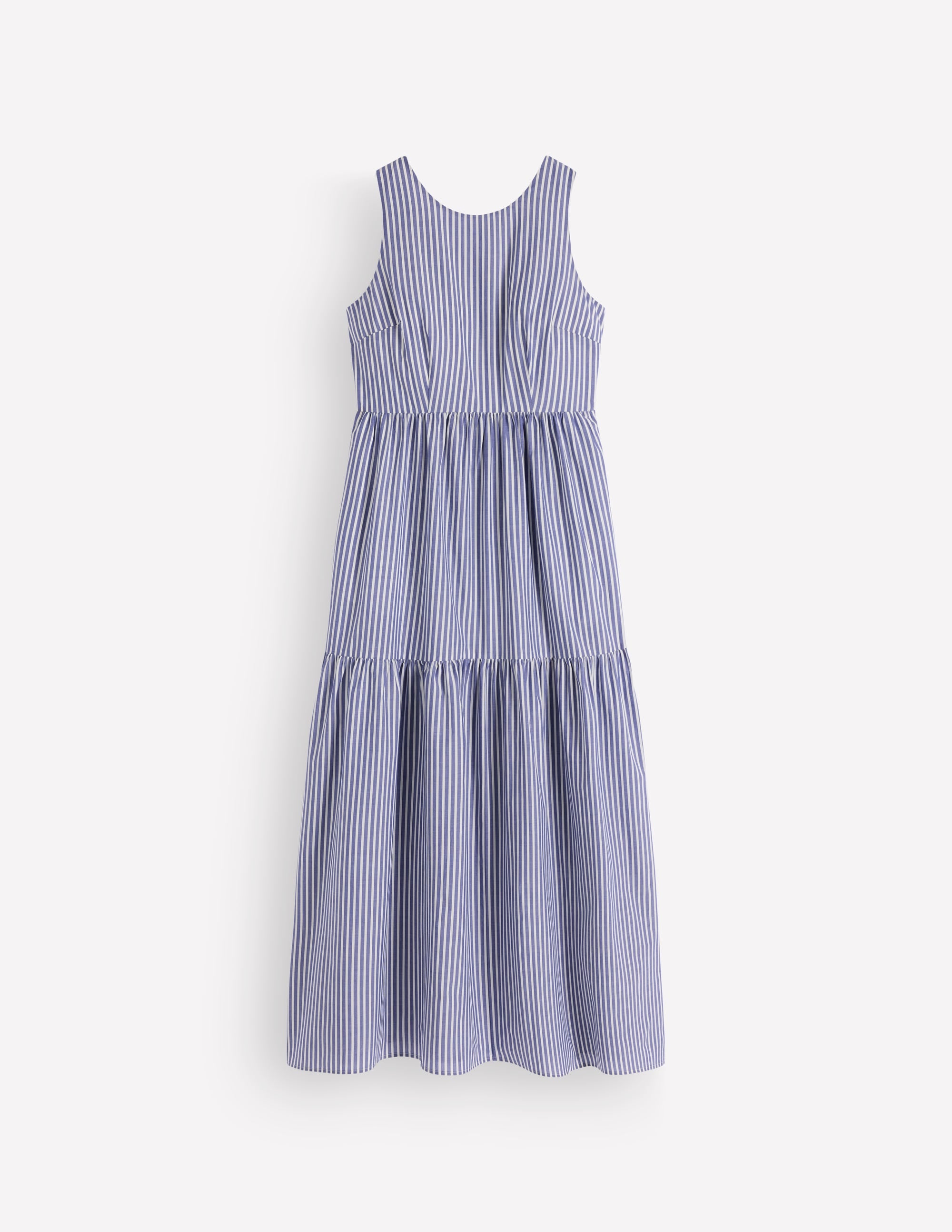 Sleeveless Poplin Dress-Surf the Web Stripe - Image 7
