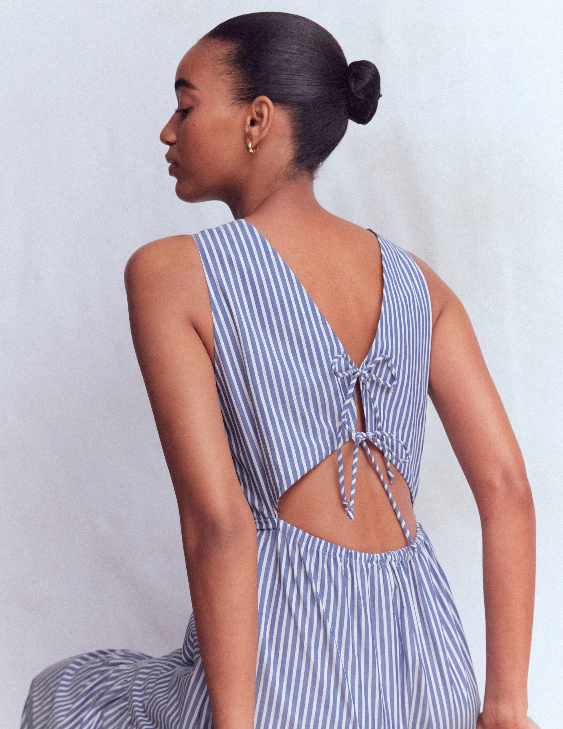Sleeveless Poplin Dress-Surf the Web Stripe | Boden USA Sleeveless Poplin Dress-Surf the Web Stripe | Boden USA