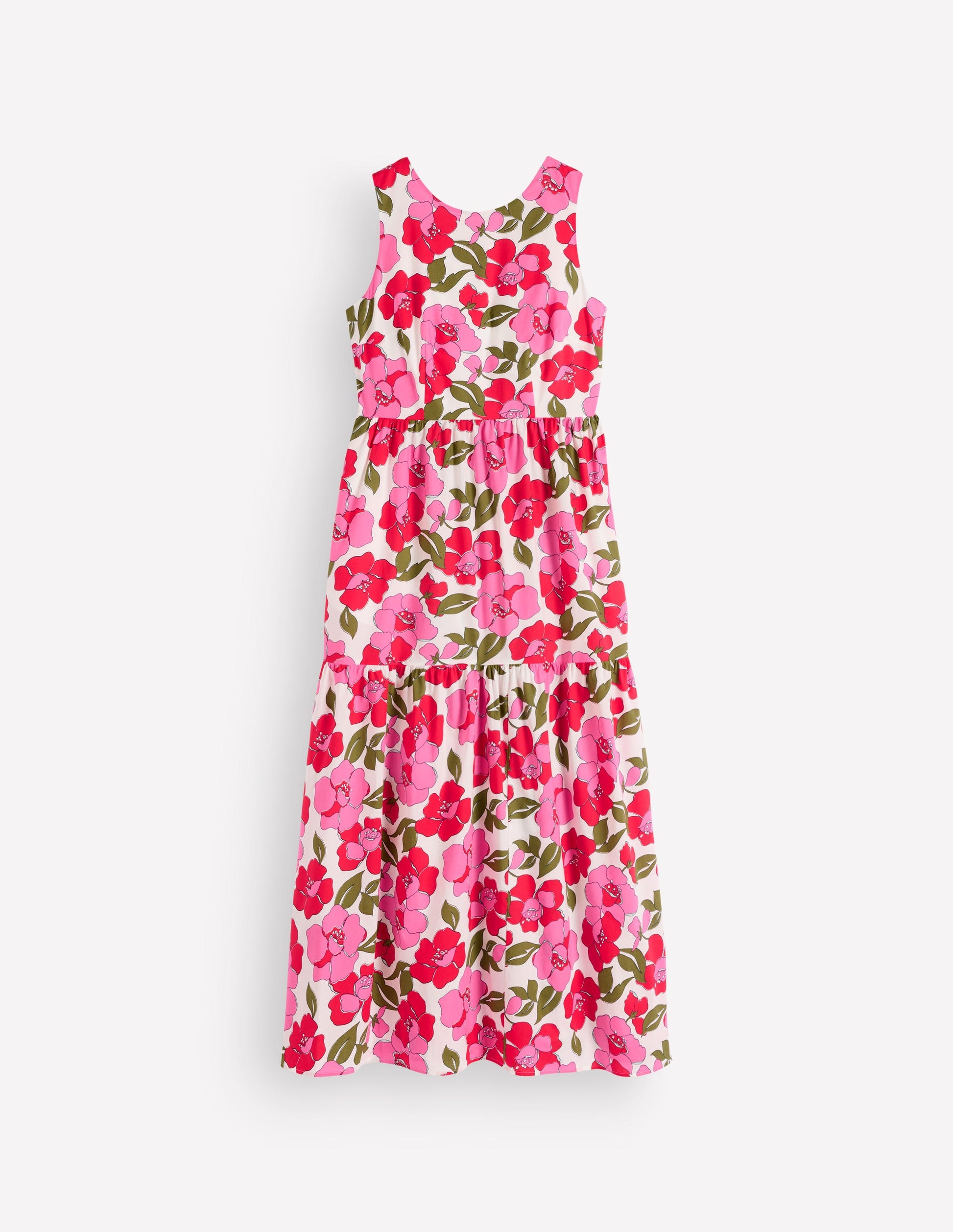 Sleeveless Poplin Dress-Pink Radiant Bloom-9