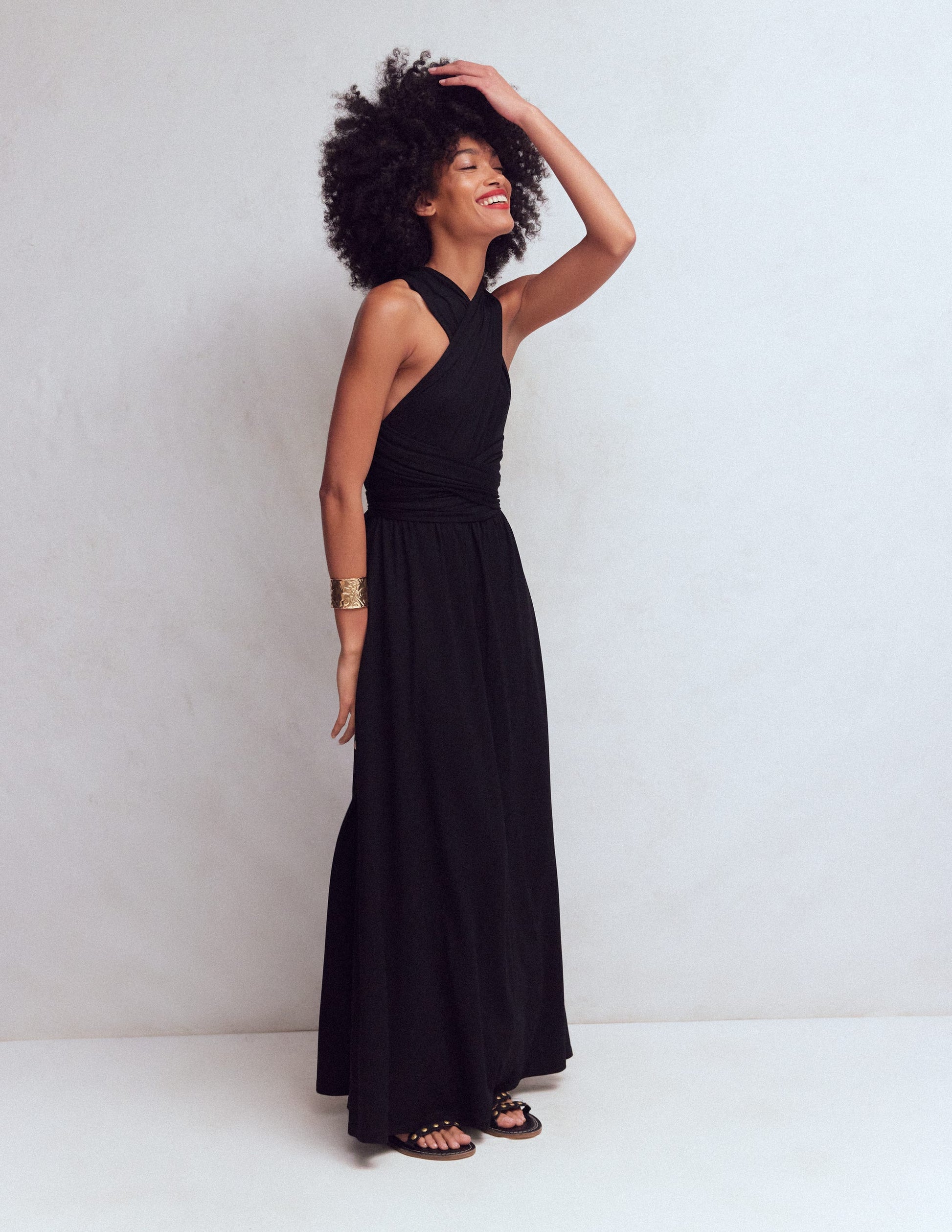 Boden Women's Multiway Jersey Maxi Dress in Black | Size 10 Boden Women's Multiway Jersey Maxi Dress in Black | Size 10