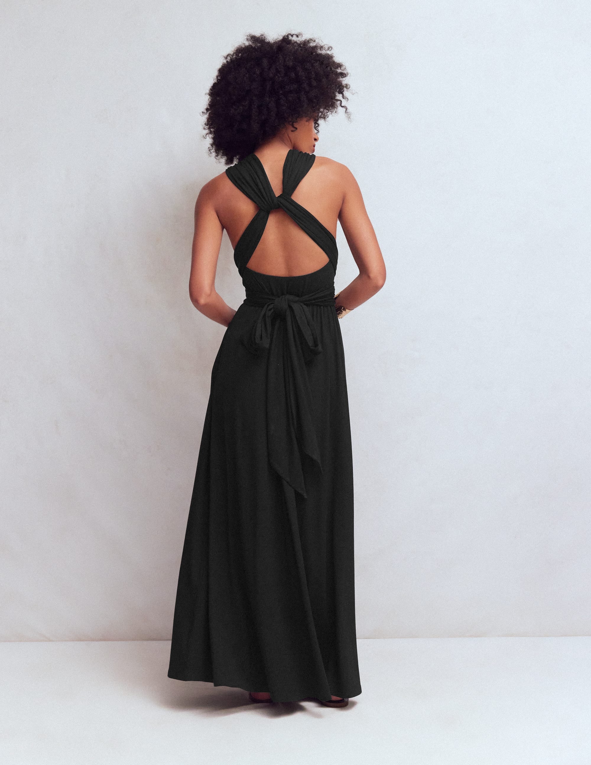 Multiway Jersey Maxi Dress-Black - Image 3