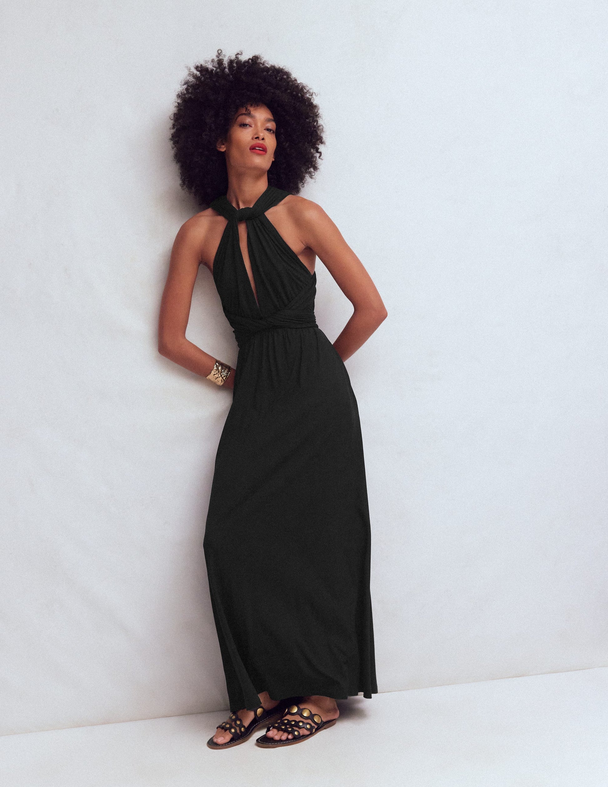 Boden Women's Multiway Jersey Maxi Dress in Black | Size 10 Boden Women's Multiway Jersey Maxi Dress in Black | Size 10