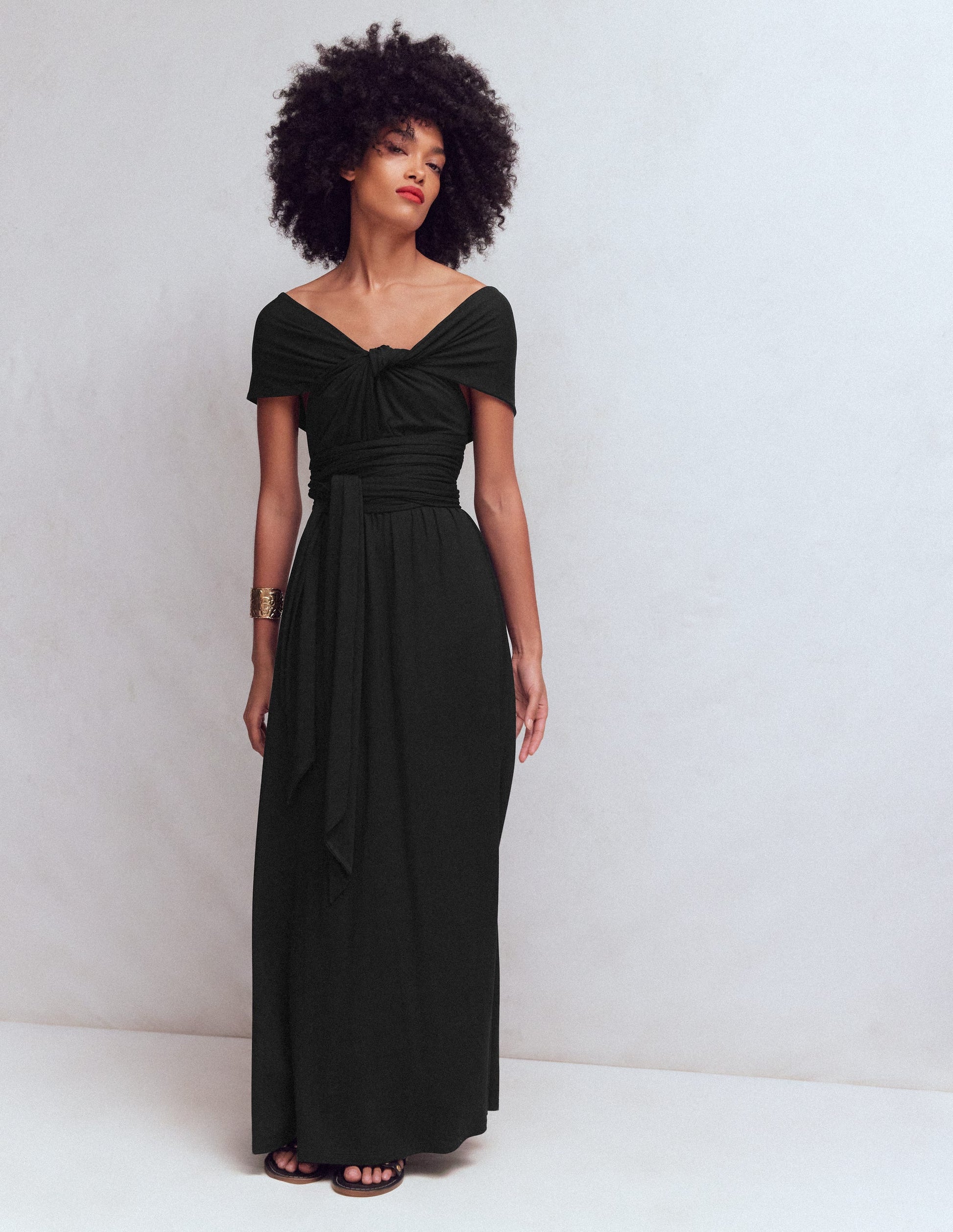 Boden Women's Multiway Jersey Maxi Dress in Black | Size 10 Boden Women's Multiway Jersey Maxi Dress in Black | Size 10