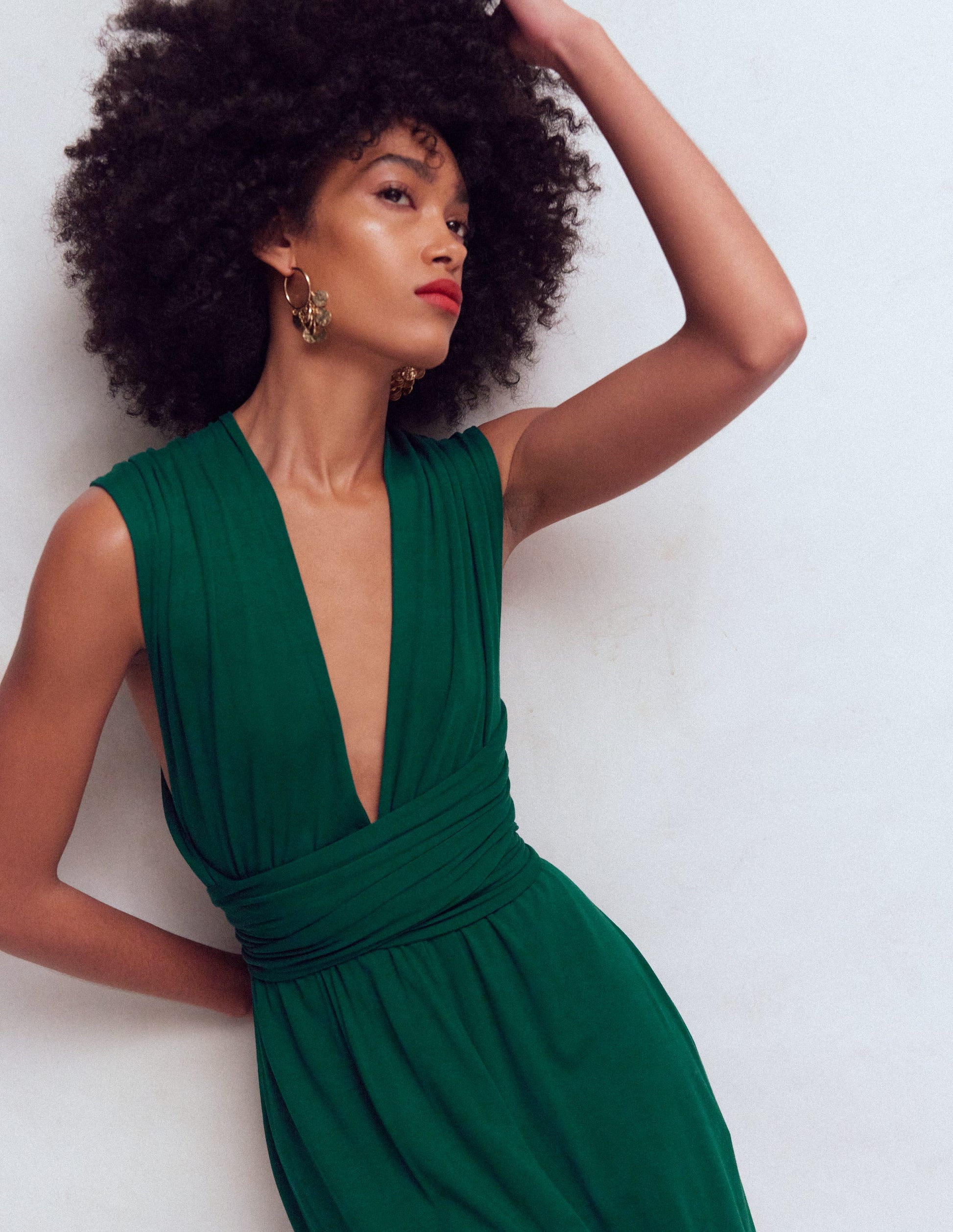 Multiway Jersey Maxi Dress-Emerald Night | Boden USA Multiway Jersey Maxi Dress-Emerald Night | Boden USA