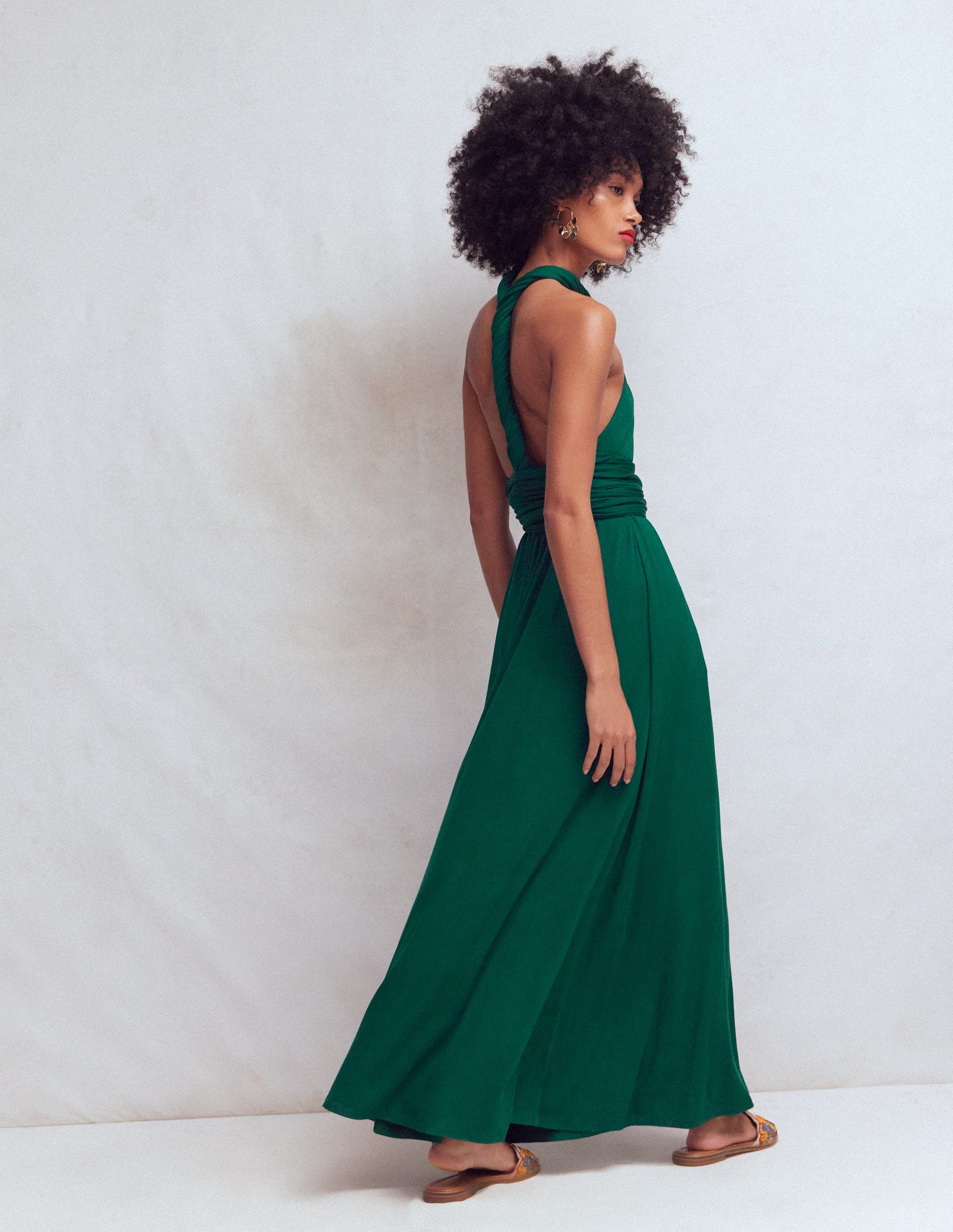 green emerald velvet dress Malvern Maxi Dress Green main image 1