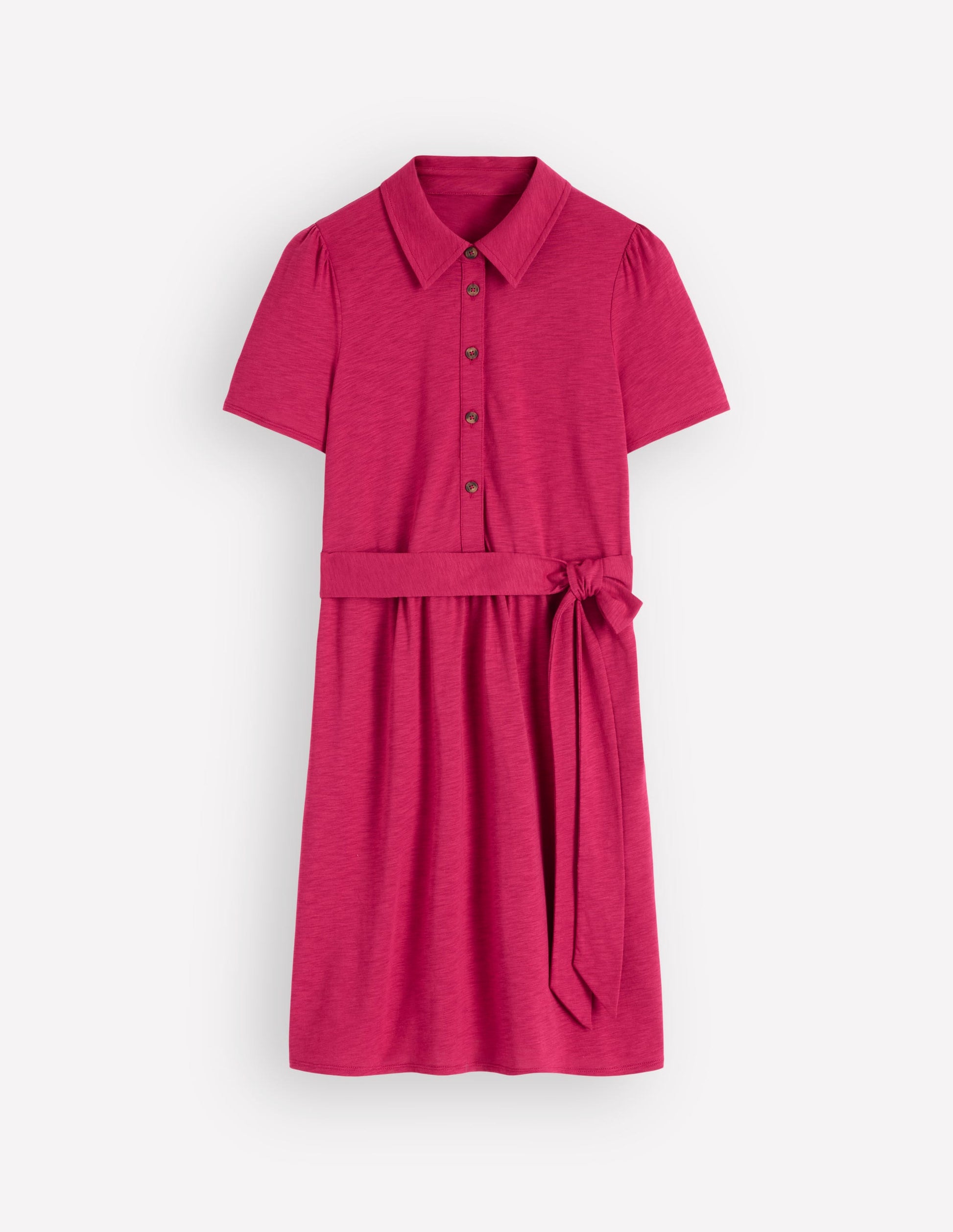 Patti Short Jersey Shirt Dress-Sweet Cherry-6