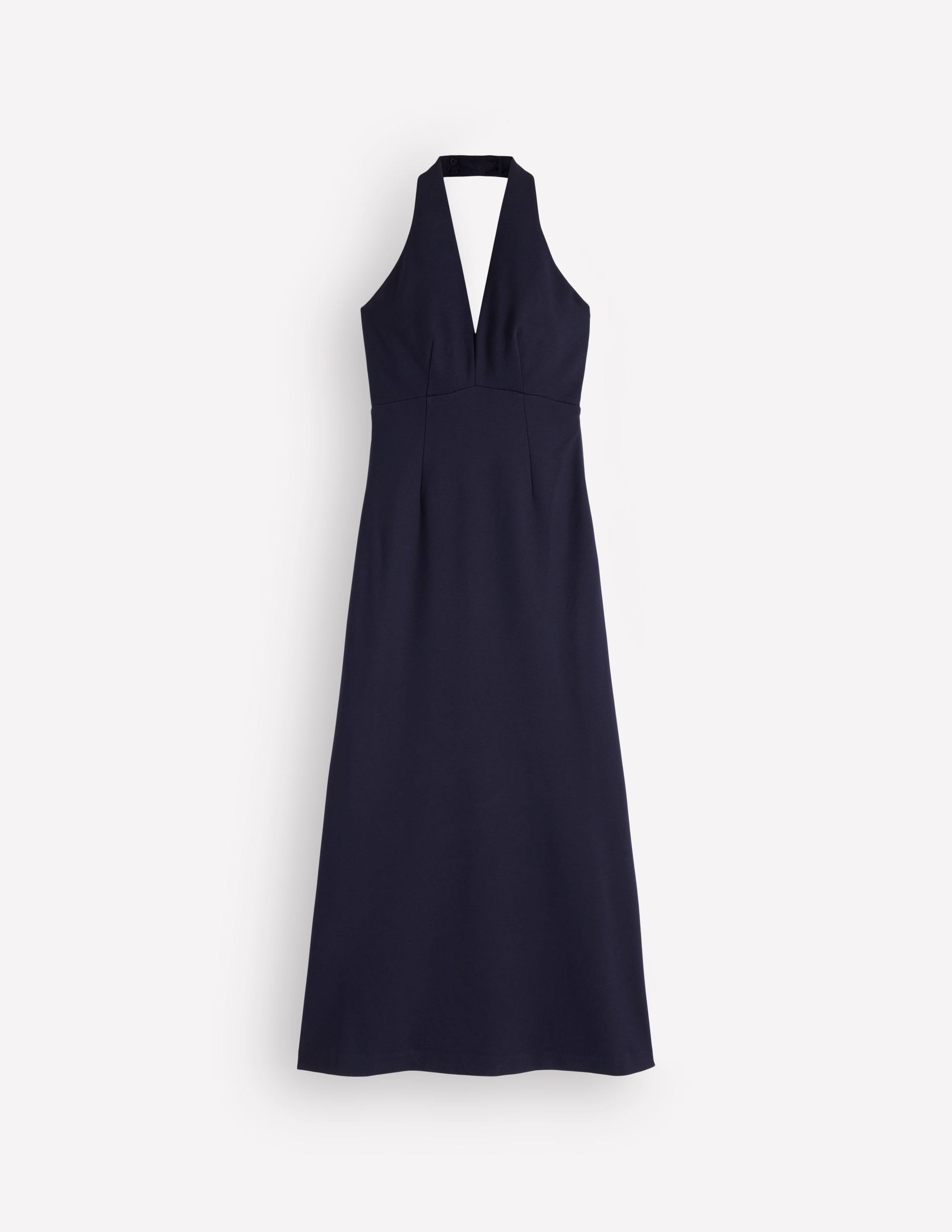 Halter Neck Jersey Maxi Dress-Navy | Boden USA