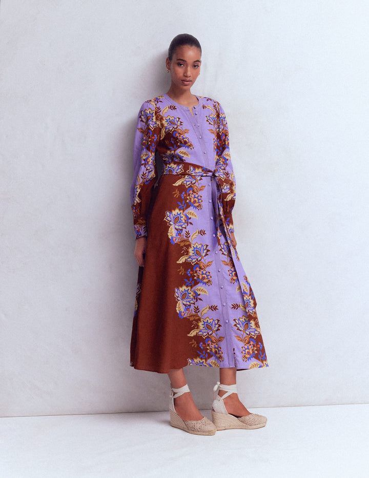 Blouson Sleeve Occasion Dress-Multi Super Bloom