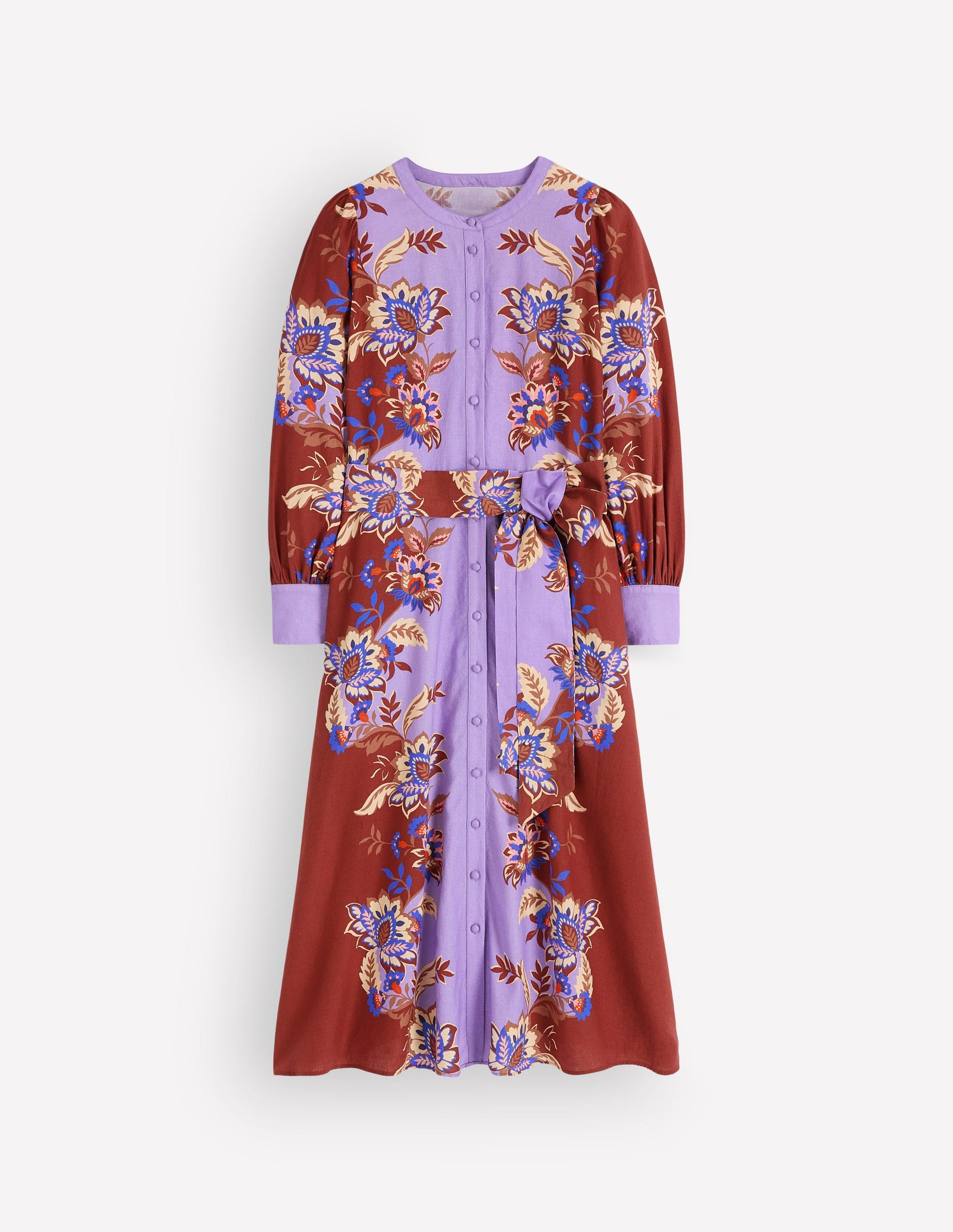 Blouson Sleeve Occasion Dress-Multi Super Bloom-7