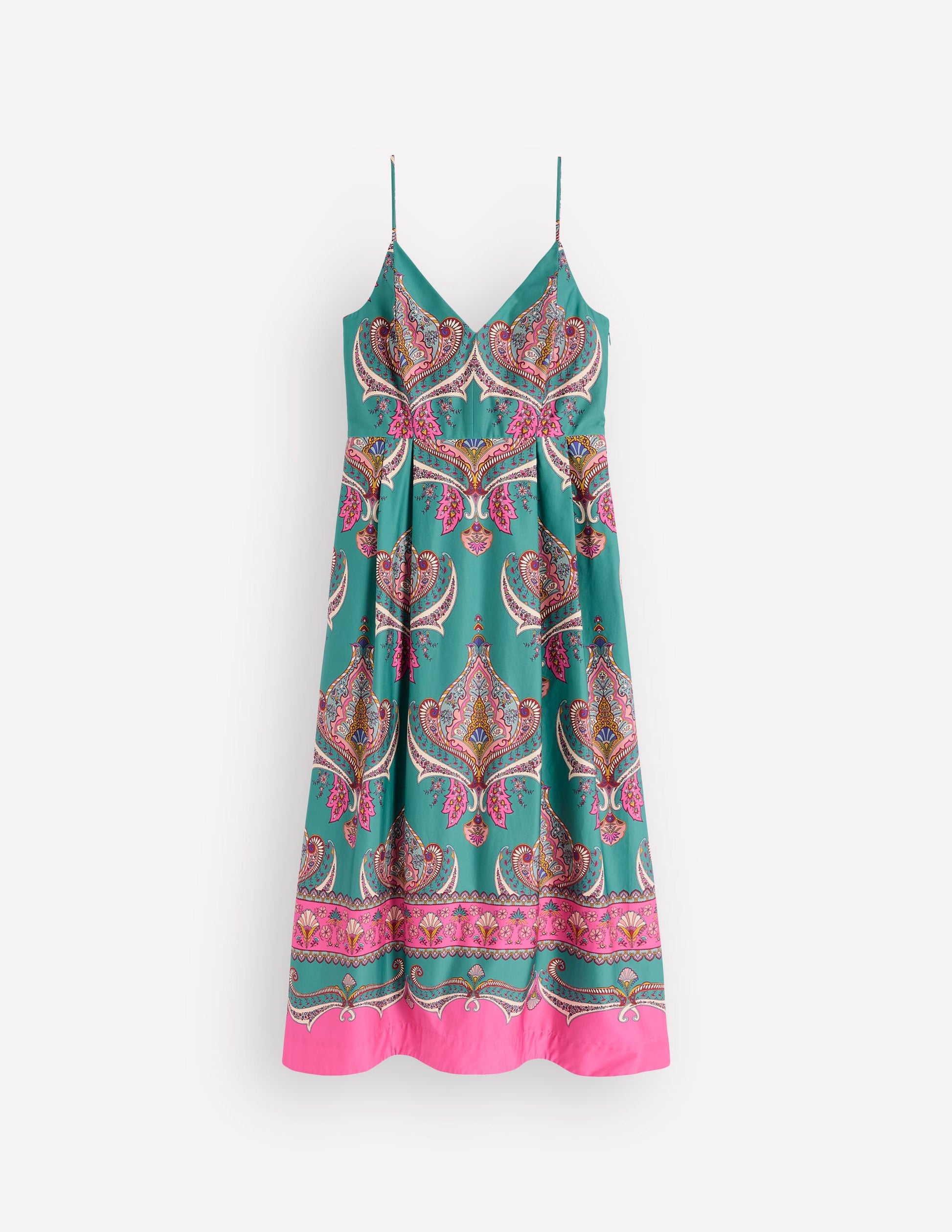 Empire Poplin Occasion Dress-Aurora Blue, Ornamental Charm | Boden USA Empire Poplin Occasion Dress-Aurora Blue, Ornamental Charm | Boden USA