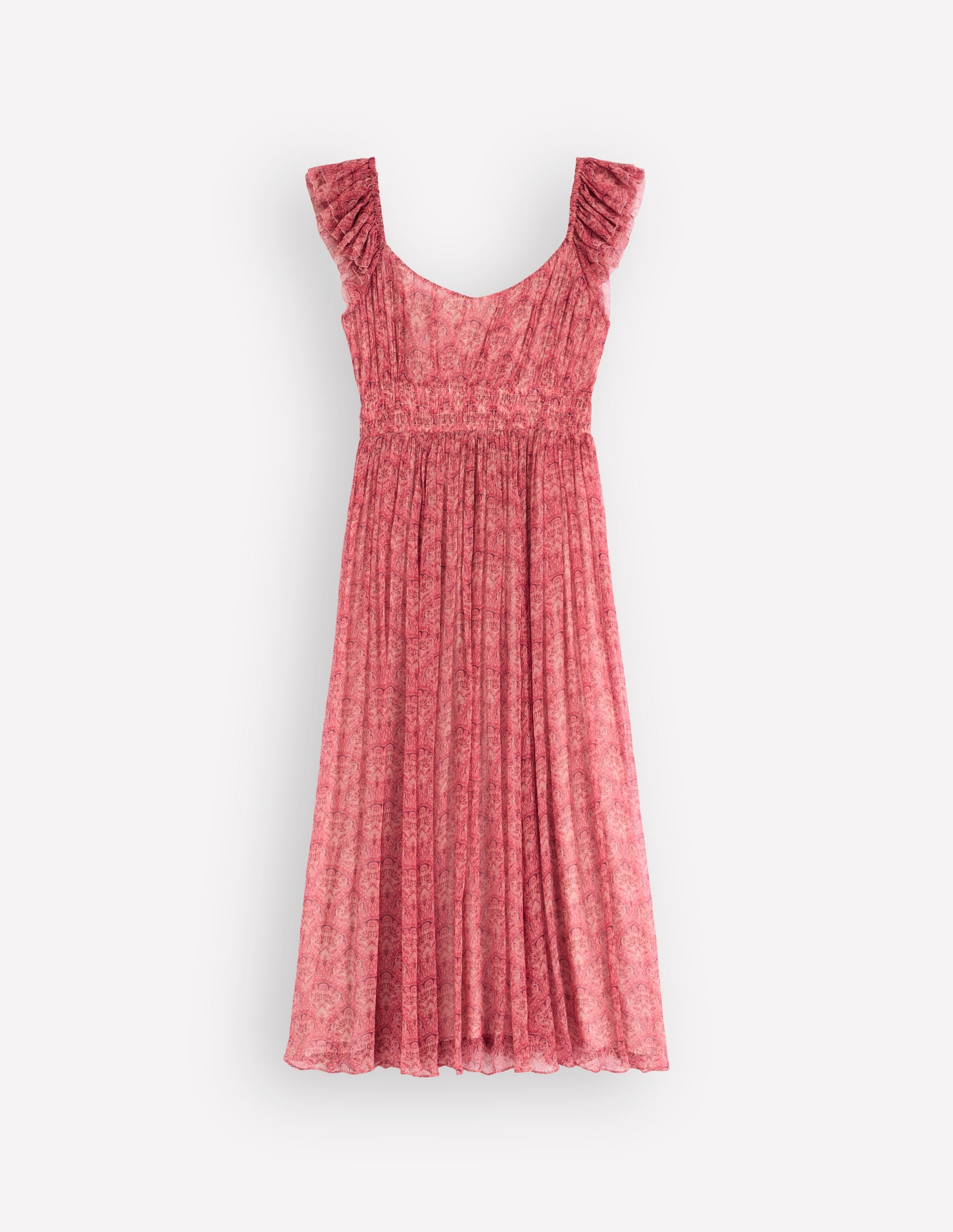 crinkle foiled floral maxi dress in pink Crinkle Foiled Floral Maxi Dress in Pink
