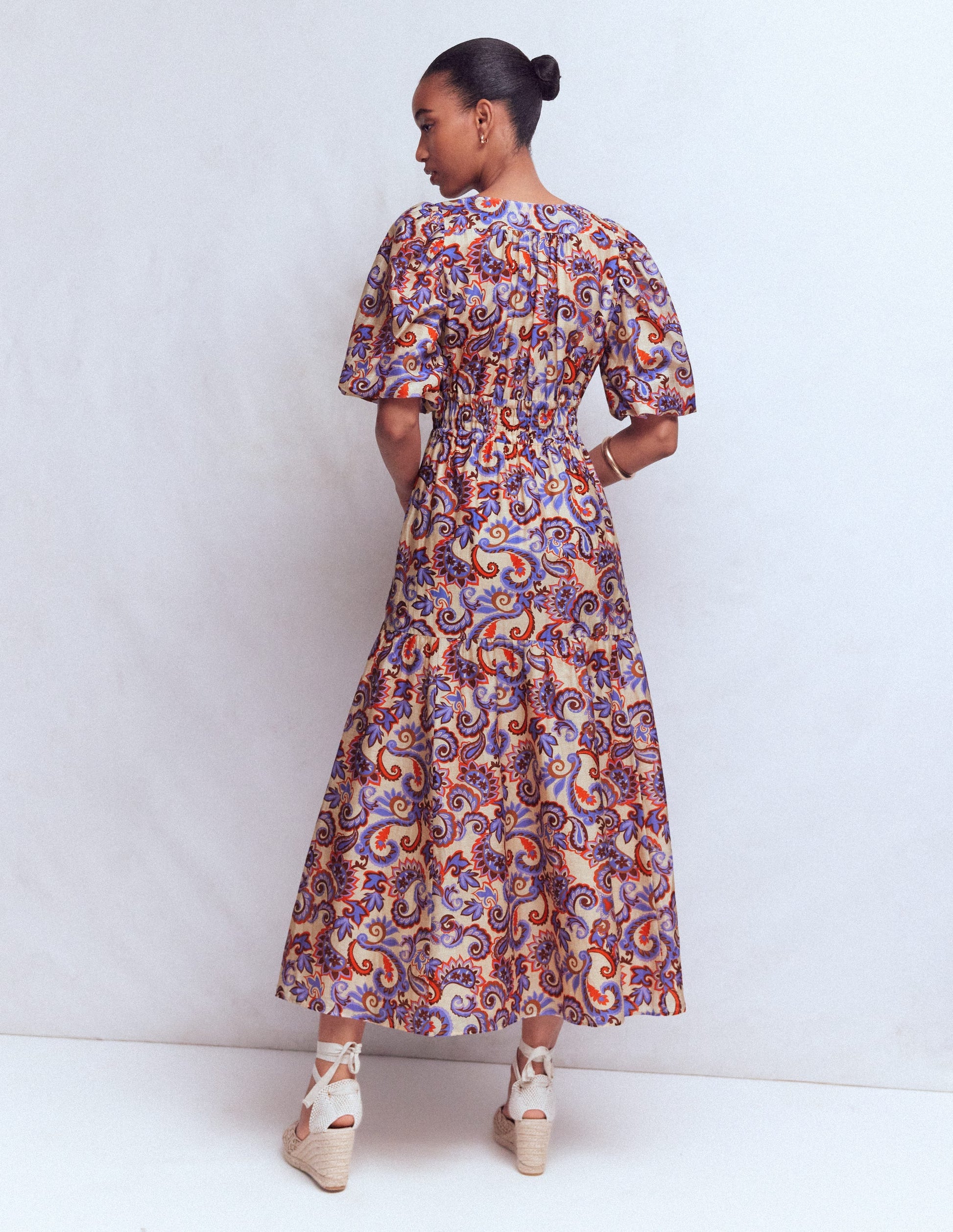 Irene Occasion Dress-Almond Milk, Paisley-4