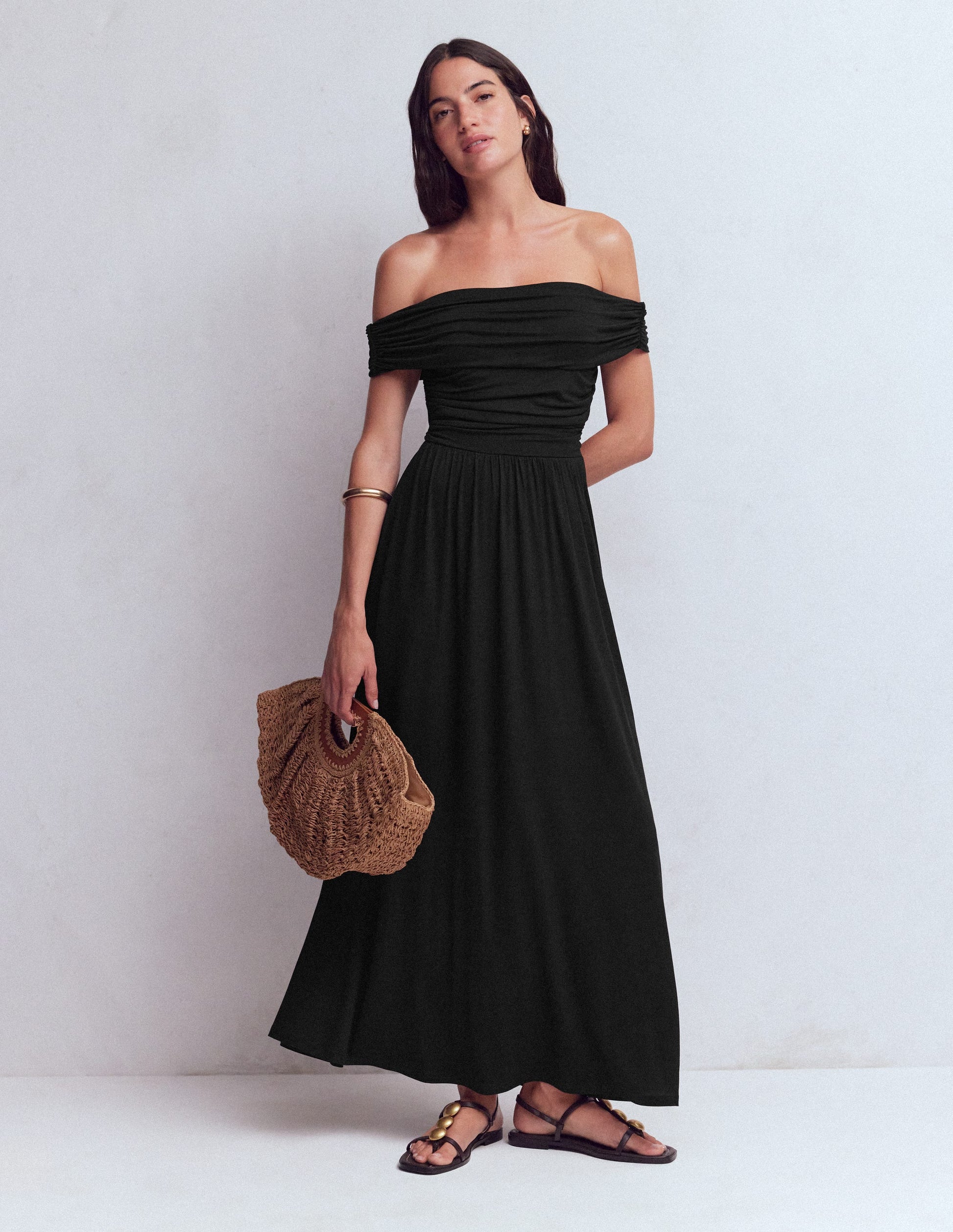 boden off the shoulder ruched dress Wedtrend Women A Line Party Dress Off the Shoulder Ruched Chiffon Floor-Length Bridesmaid Dress with Slit, Dusty Sage / US18W