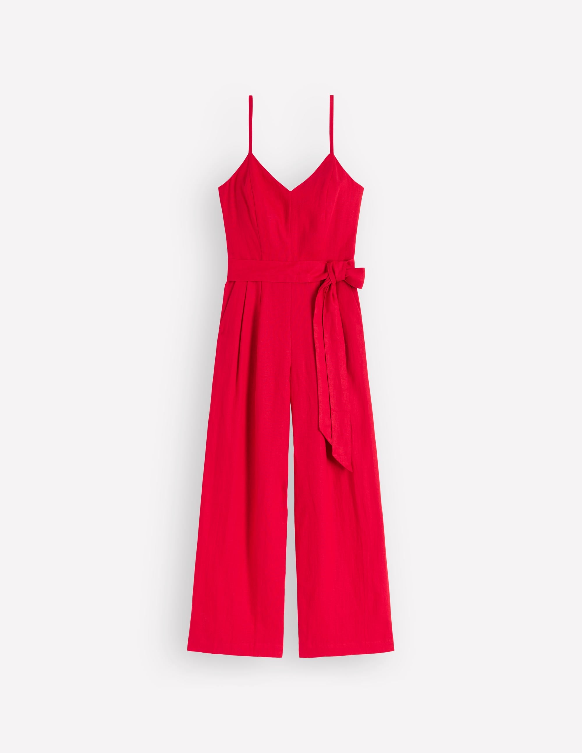 Strappy Linen Jumpsuit-Salsa - Image 7