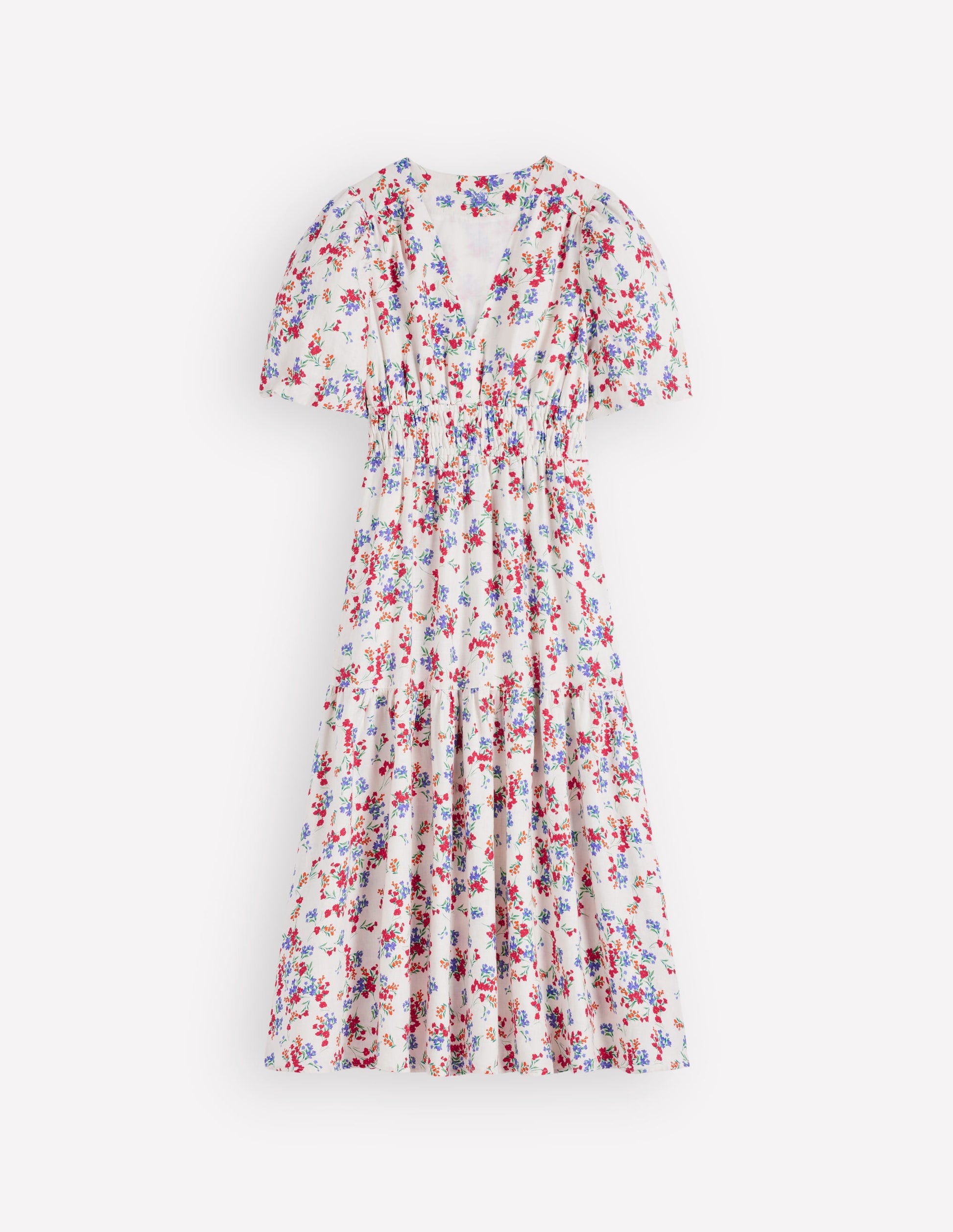 boden strapless linen midi dress BODEN Strapless Linen Midi Dress