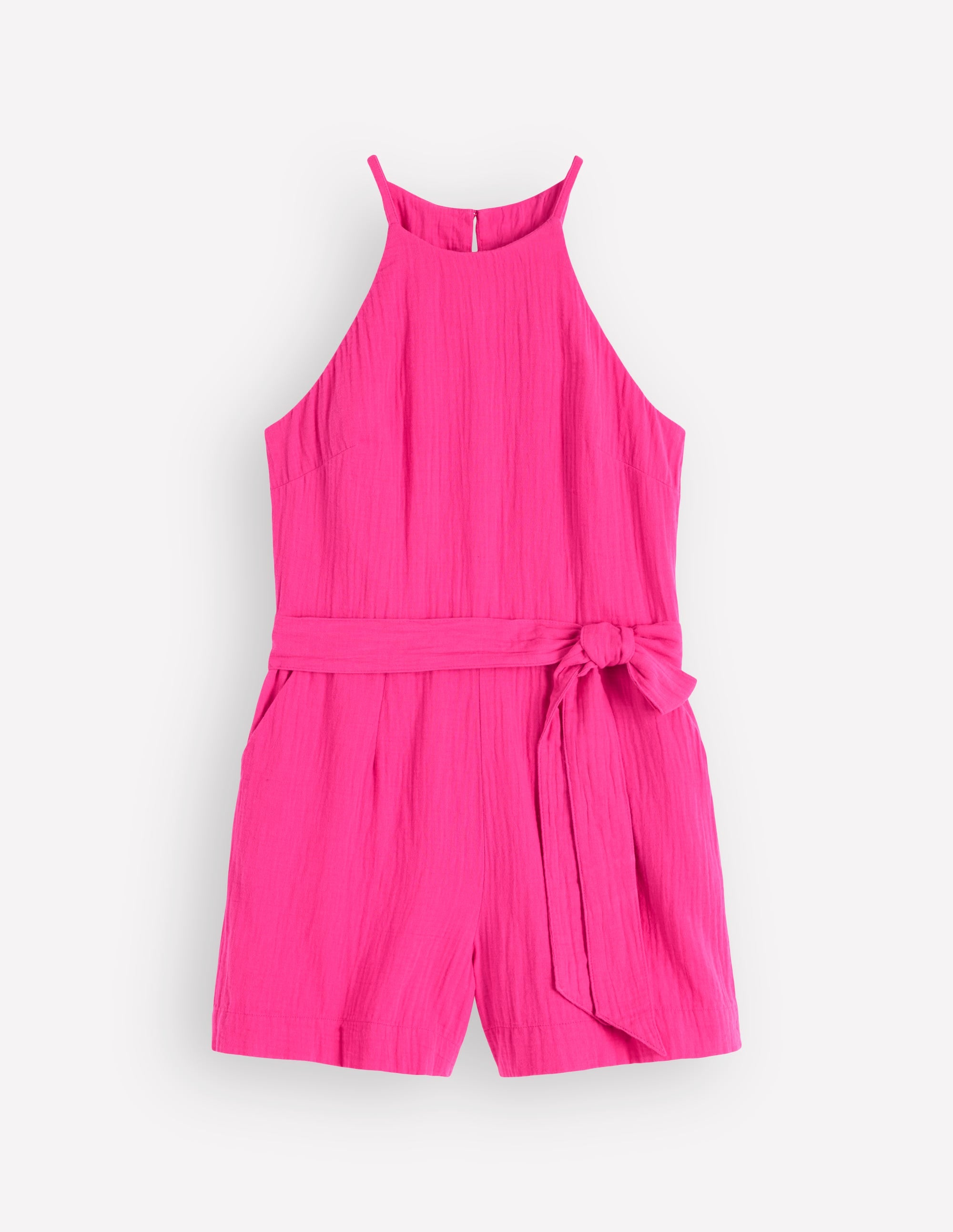 Rosa Double Cloth Playsuit-Pink Peony - Image 5