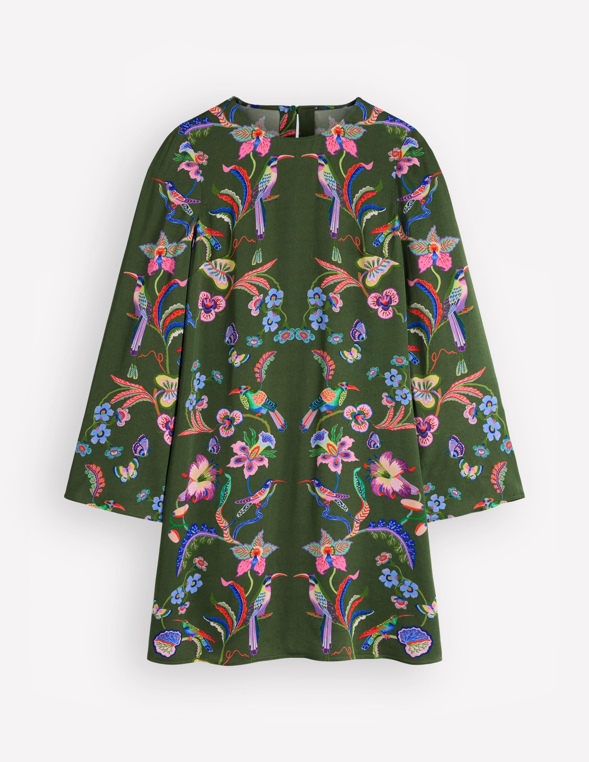 Flared Sleeve Shift Dress-Multi, Orchid Canopy - Image 7