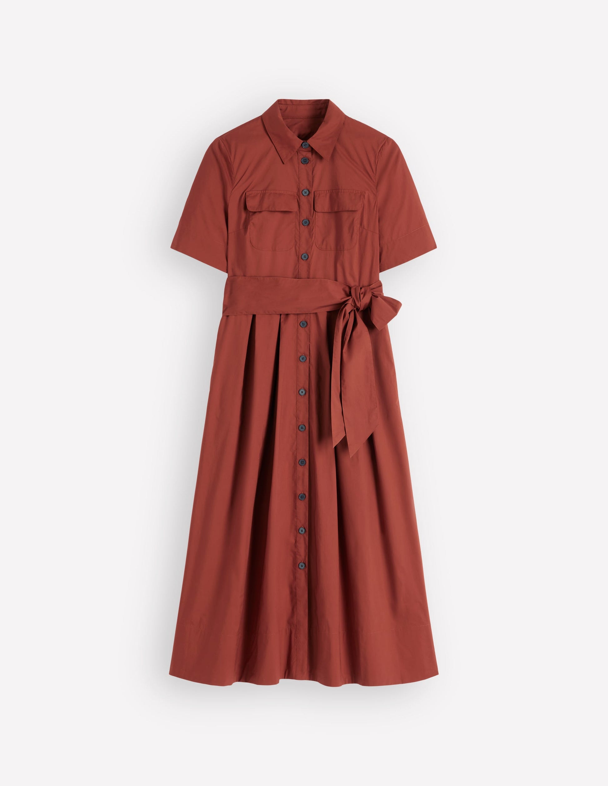 Zoe Short Sleeve Shirt Dress-Burnt Orange | Boden USA Zoe Short Sleeve Shirt Dress-Burnt Orange | Boden USA