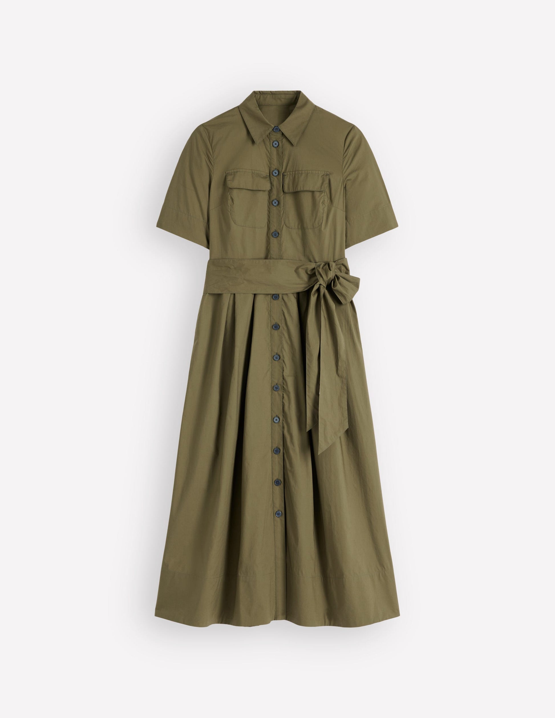 Boden Women's Zoe Short Sleeve Shirt Dress in Green | Size 14 Boden Women's Zoe Short Sleeve Shirt Dress in Green | Size 14