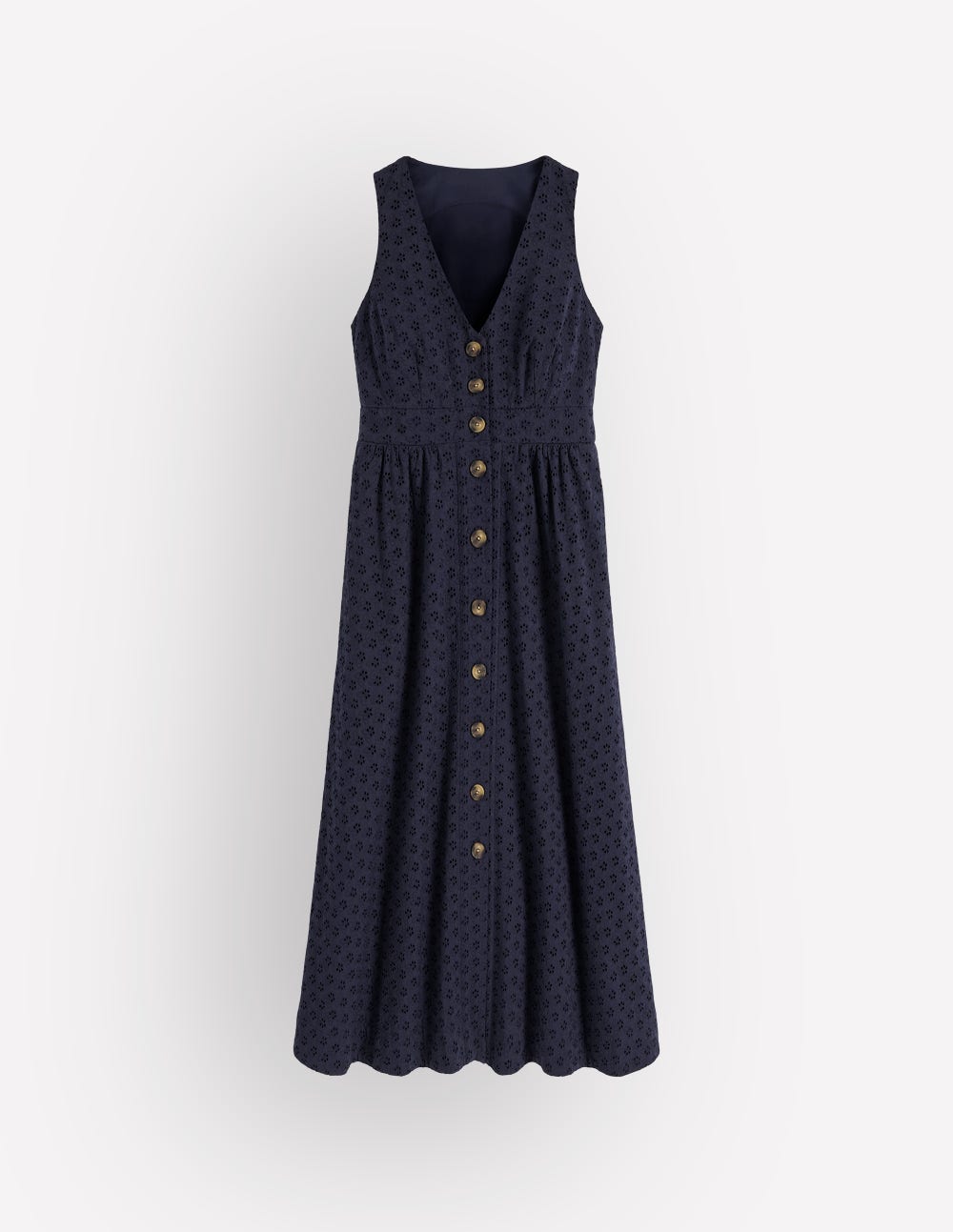 Boden Women's Catherine Broderie Dress in Blue | Size 10 Boden Women's Catherine Broderie Dress in Blue | Size 10