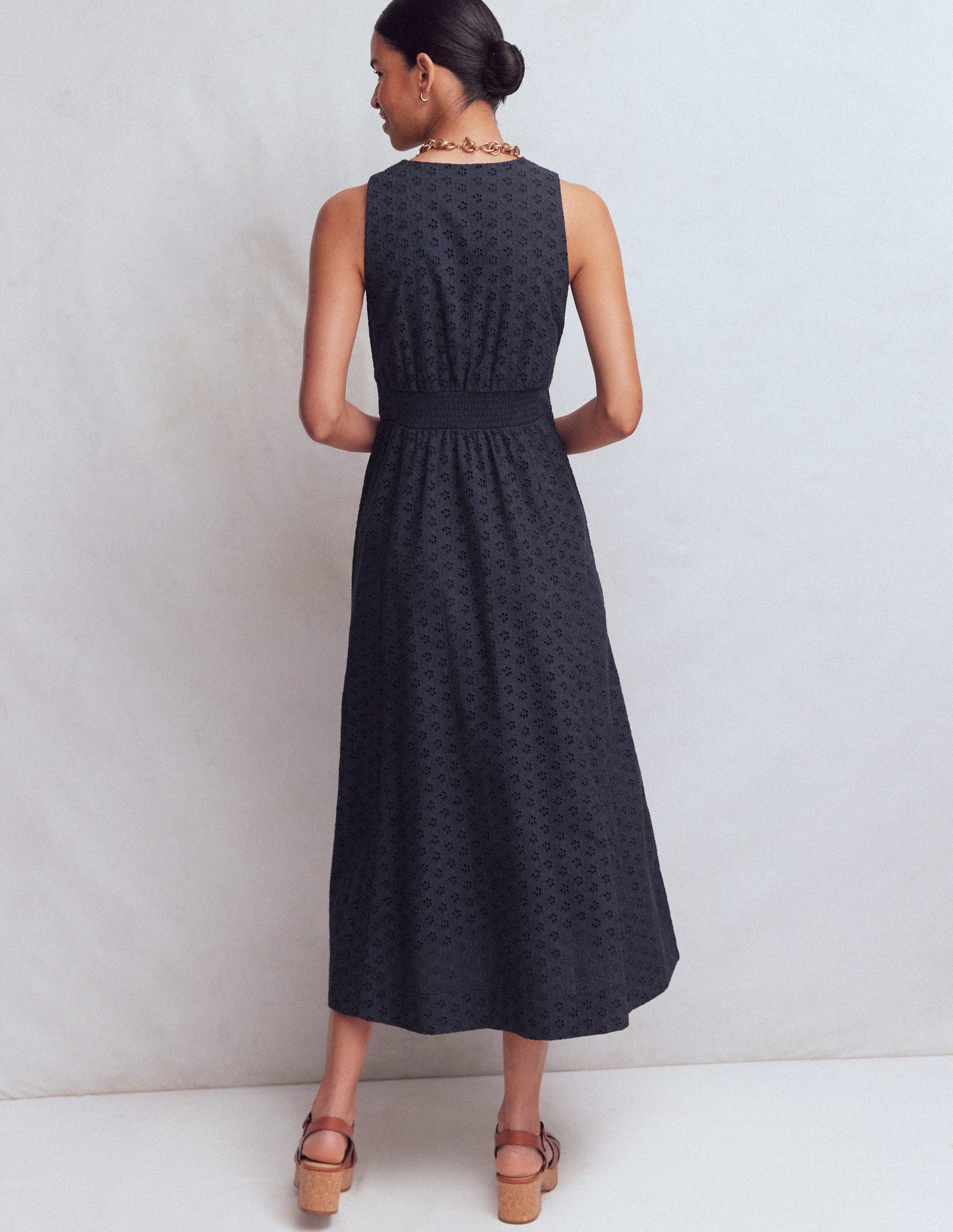 light blue nightgown dress Tamara Floral Broderie Blue Midi Dress Chambray Blue/White main image 1