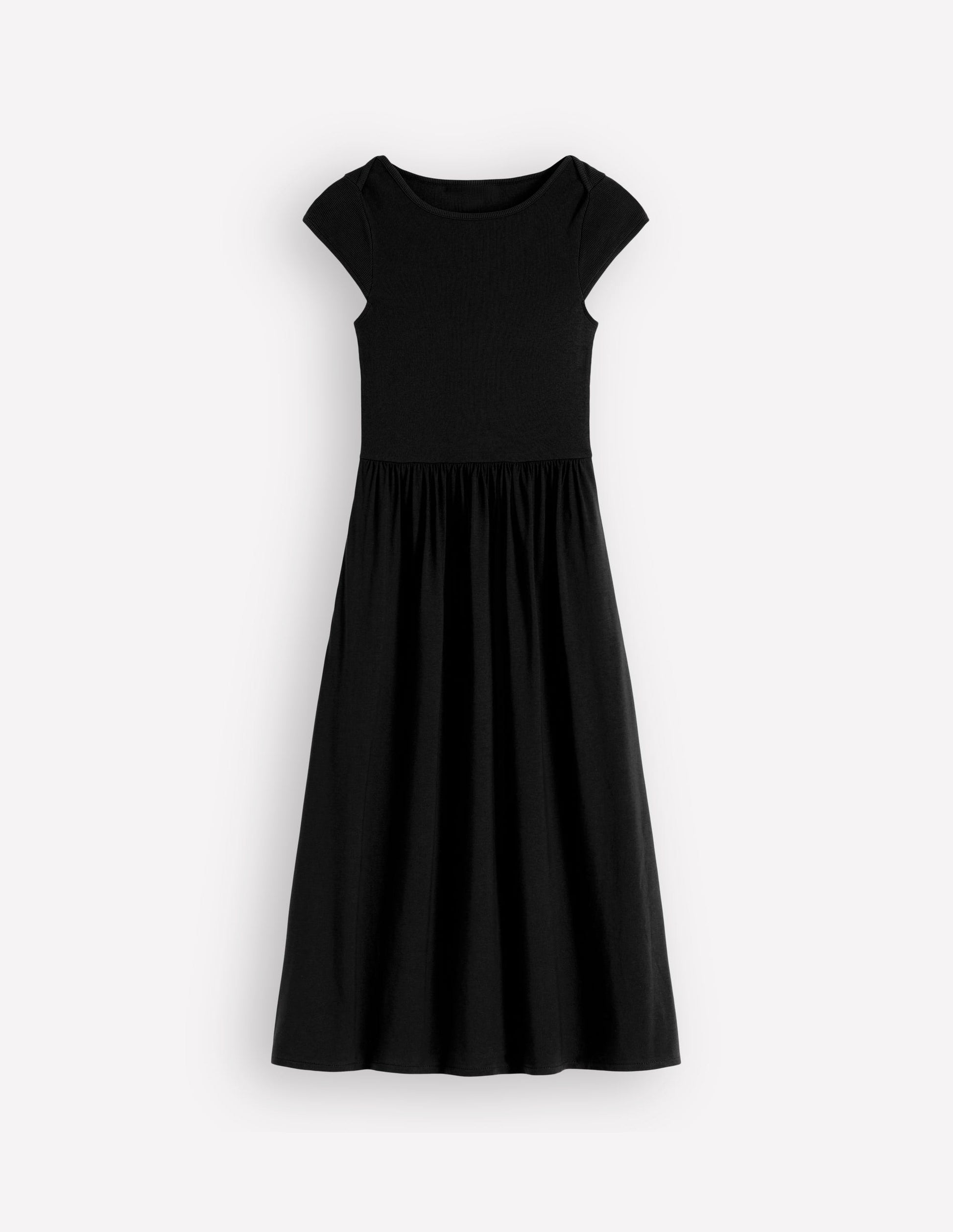 Boden Women's Boat Neck Mix Dress in Black | Size 8 Boden Women's Boat Neck Mix Dress in Black | Size 8