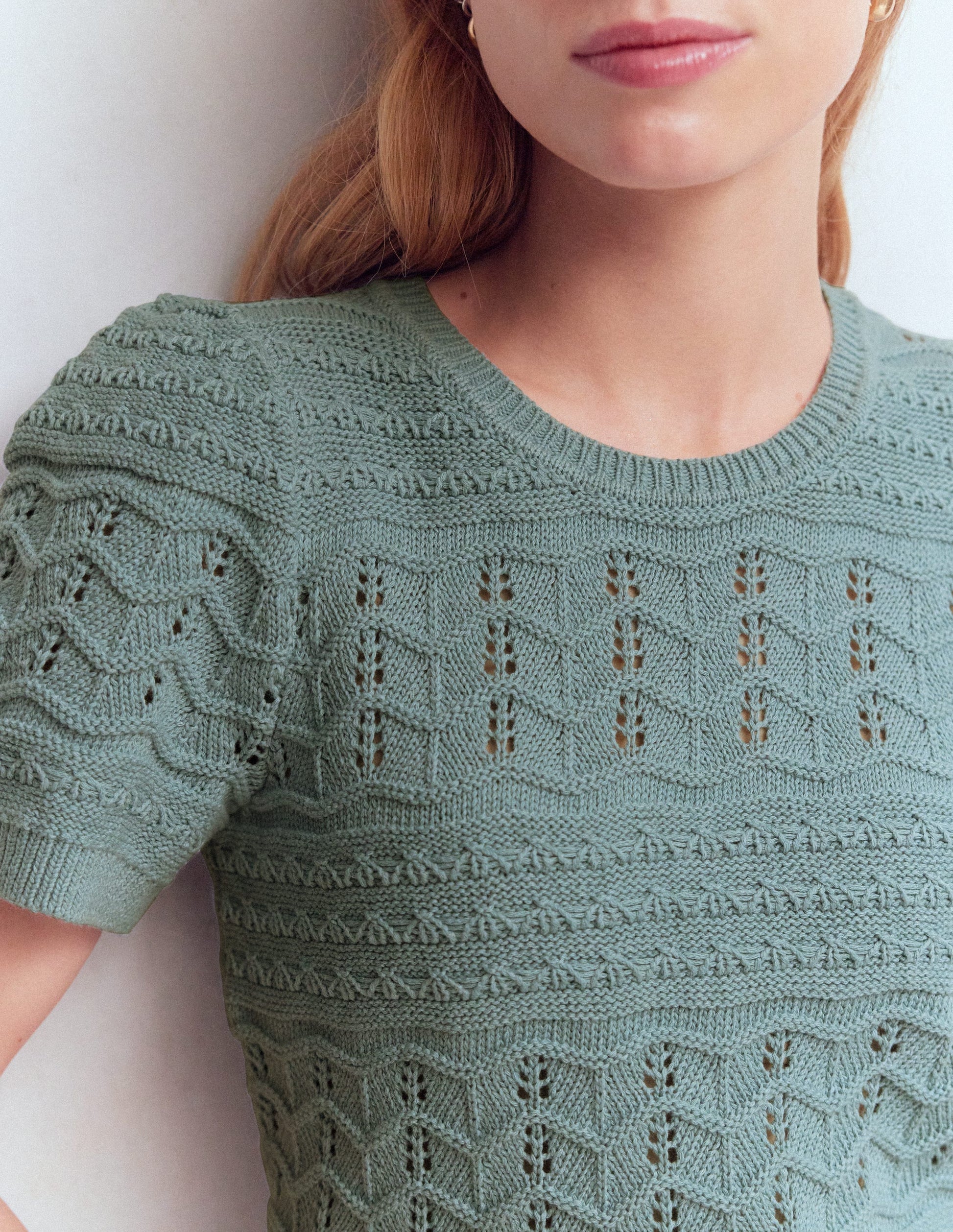 Monica Knitted T-Shirt-Blue-2
