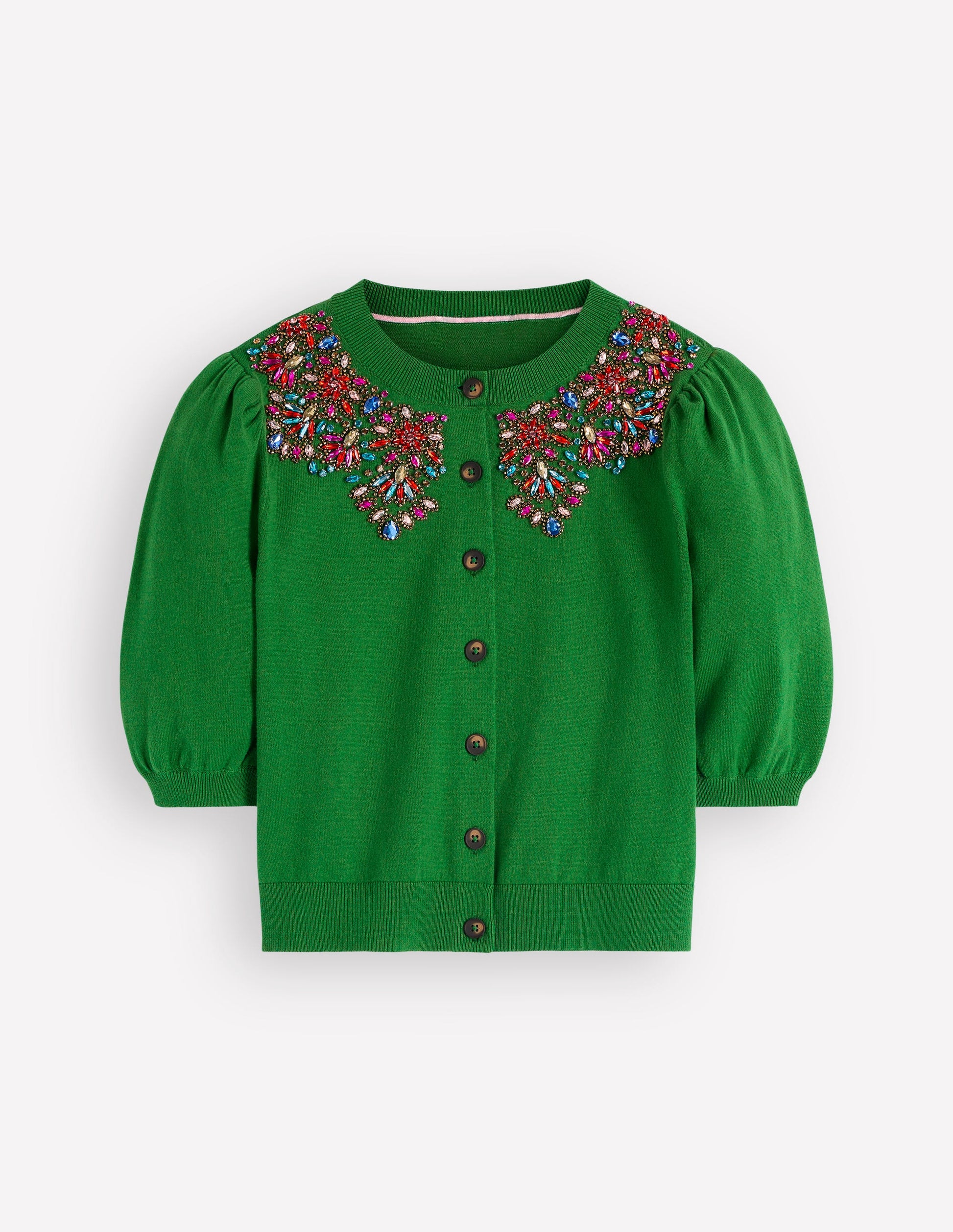Nadia Embellished Cardigan-Green-5