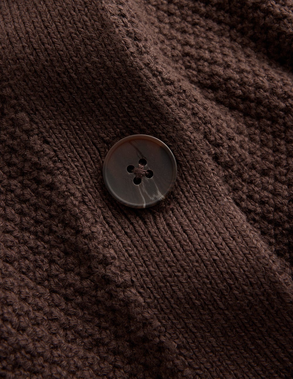 Hayley Cotton V-neck Cardigan-Espresso - Image 7